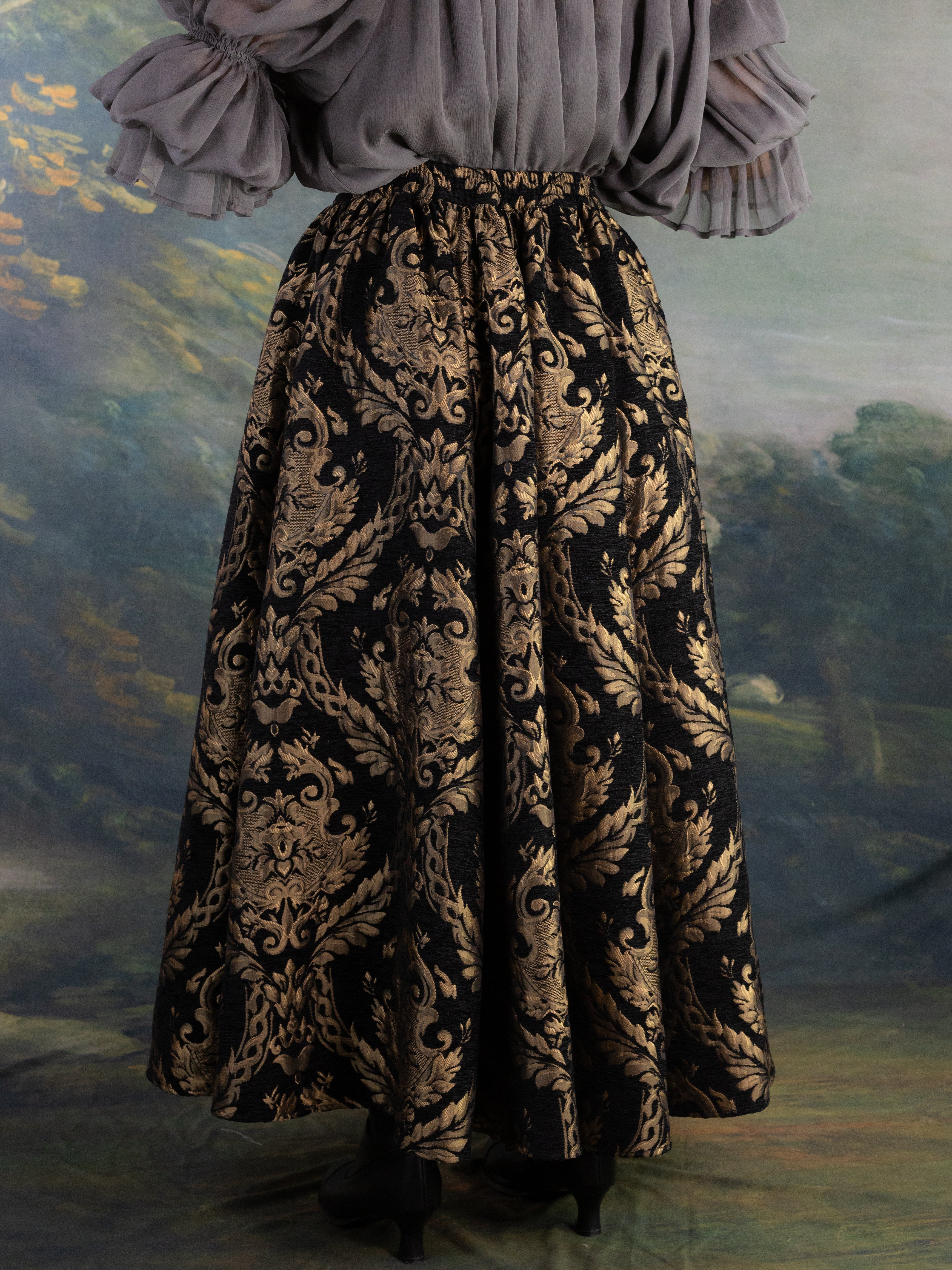 Black and Gold Chenille Overskirt - Image 8