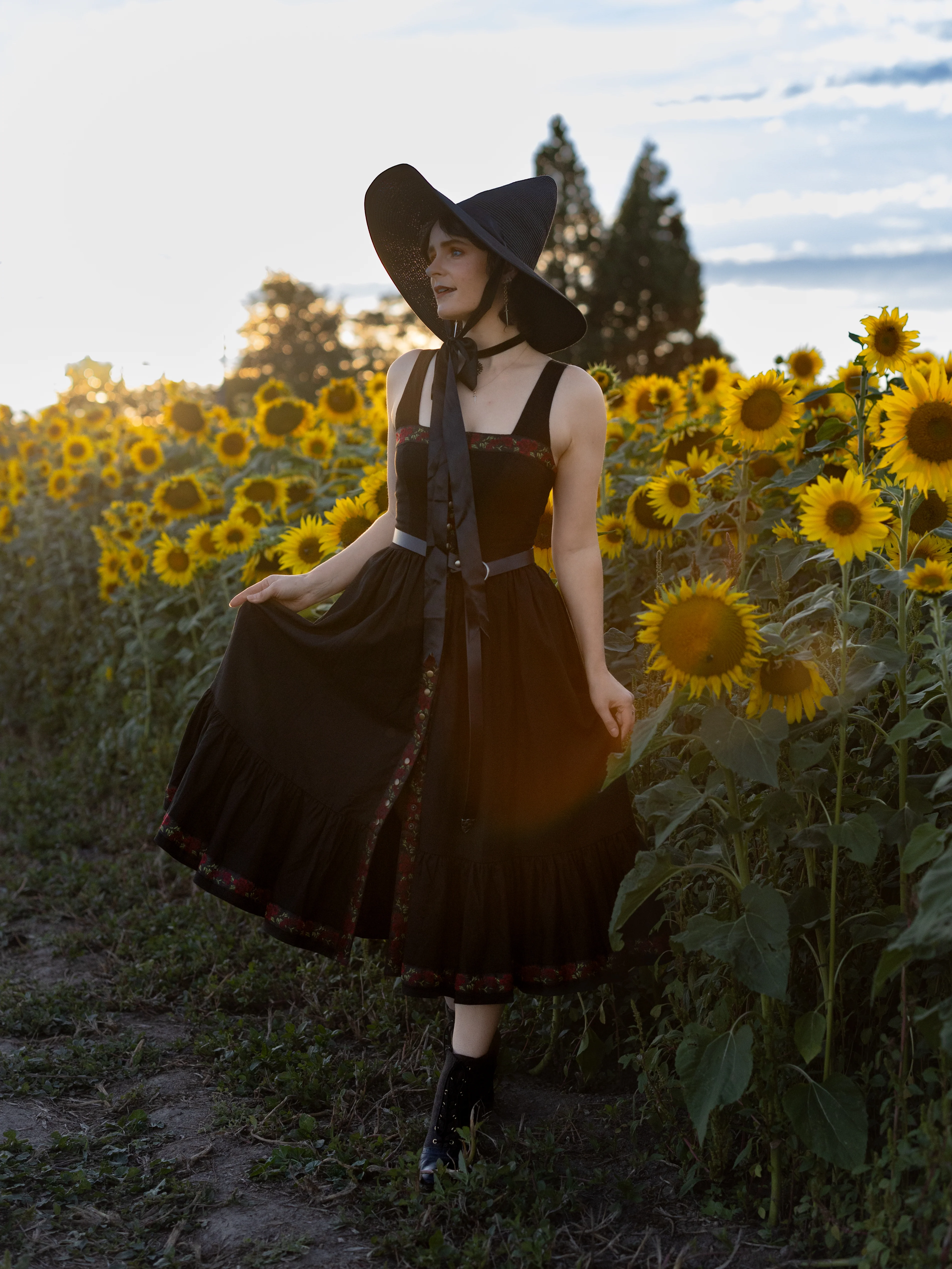 Black Ribbon Dirndl Dress - Image 12
