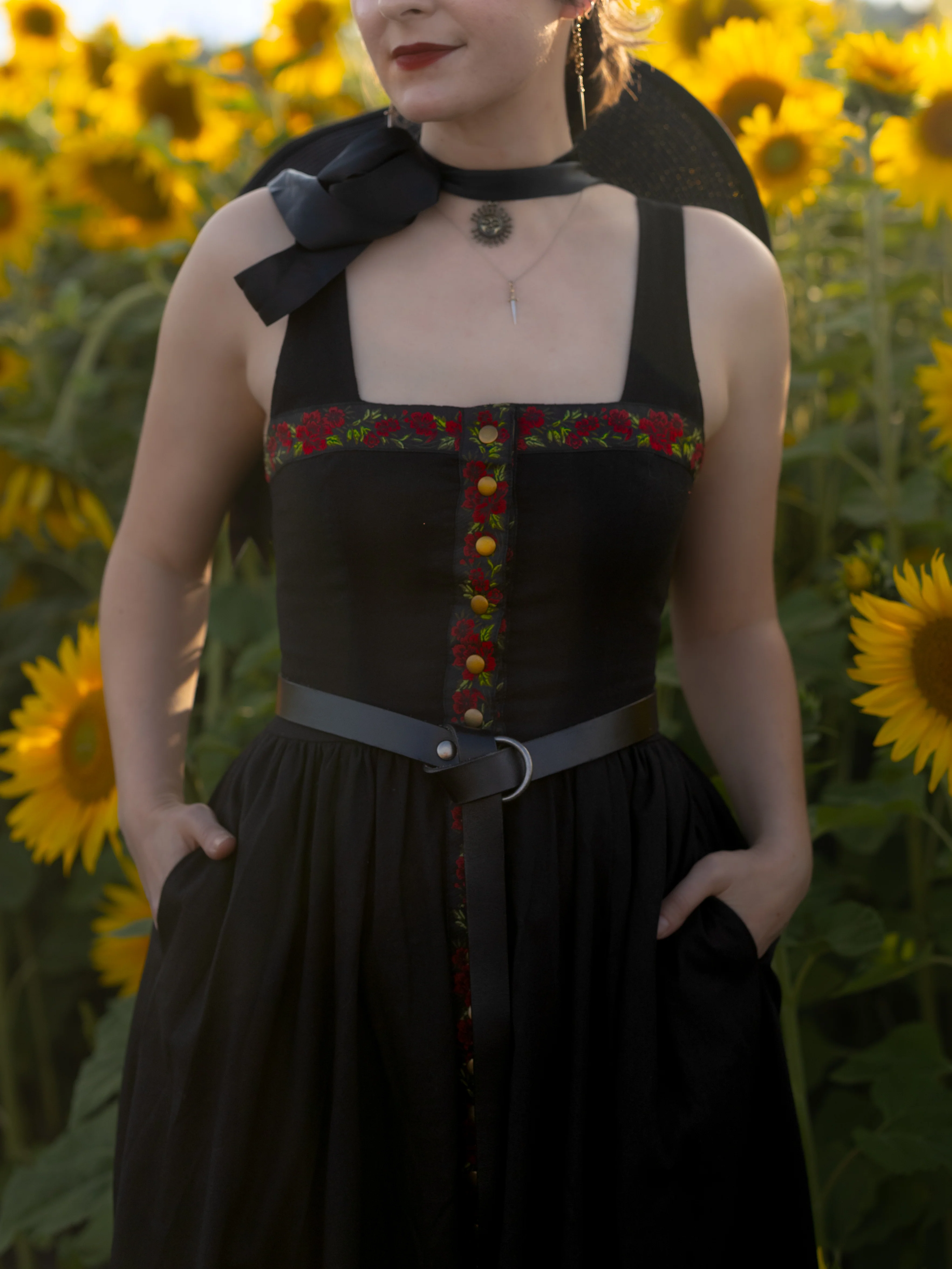 Black Ribbon Dirndl Dress - Image 2
