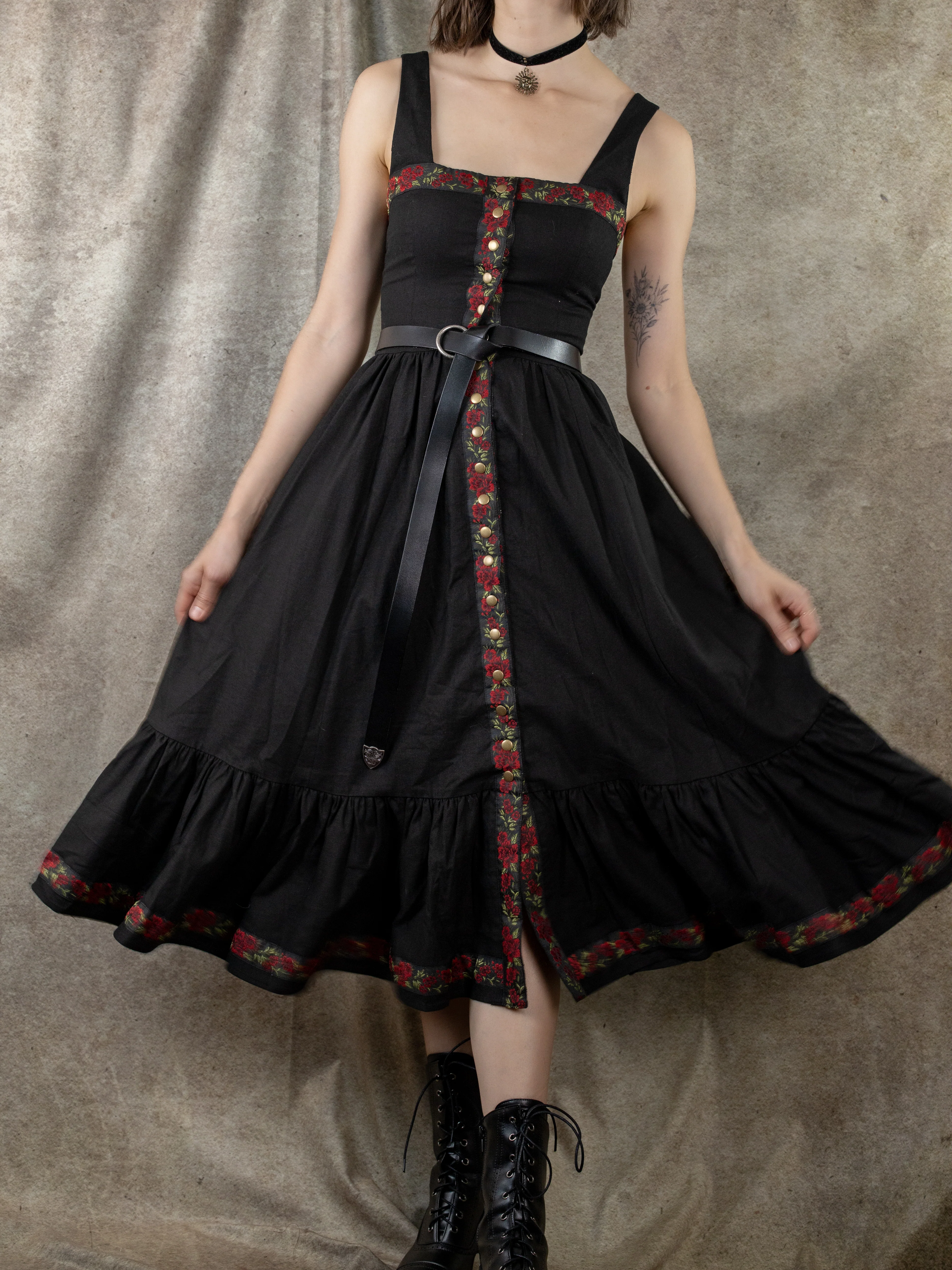 Black Ribbon Dirndl Dress - Image 3