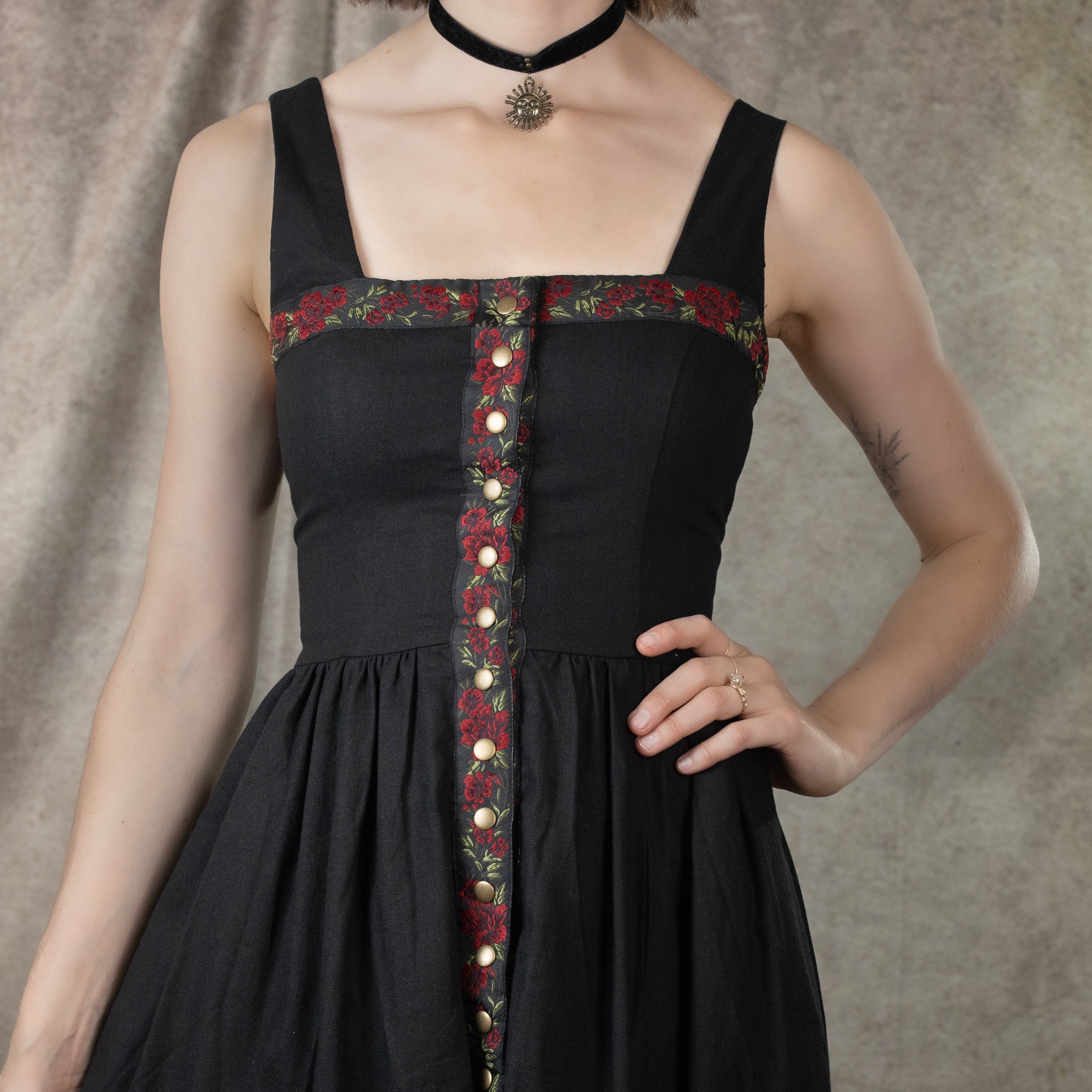 Black Ribbon Dirndl Dress - Image 4