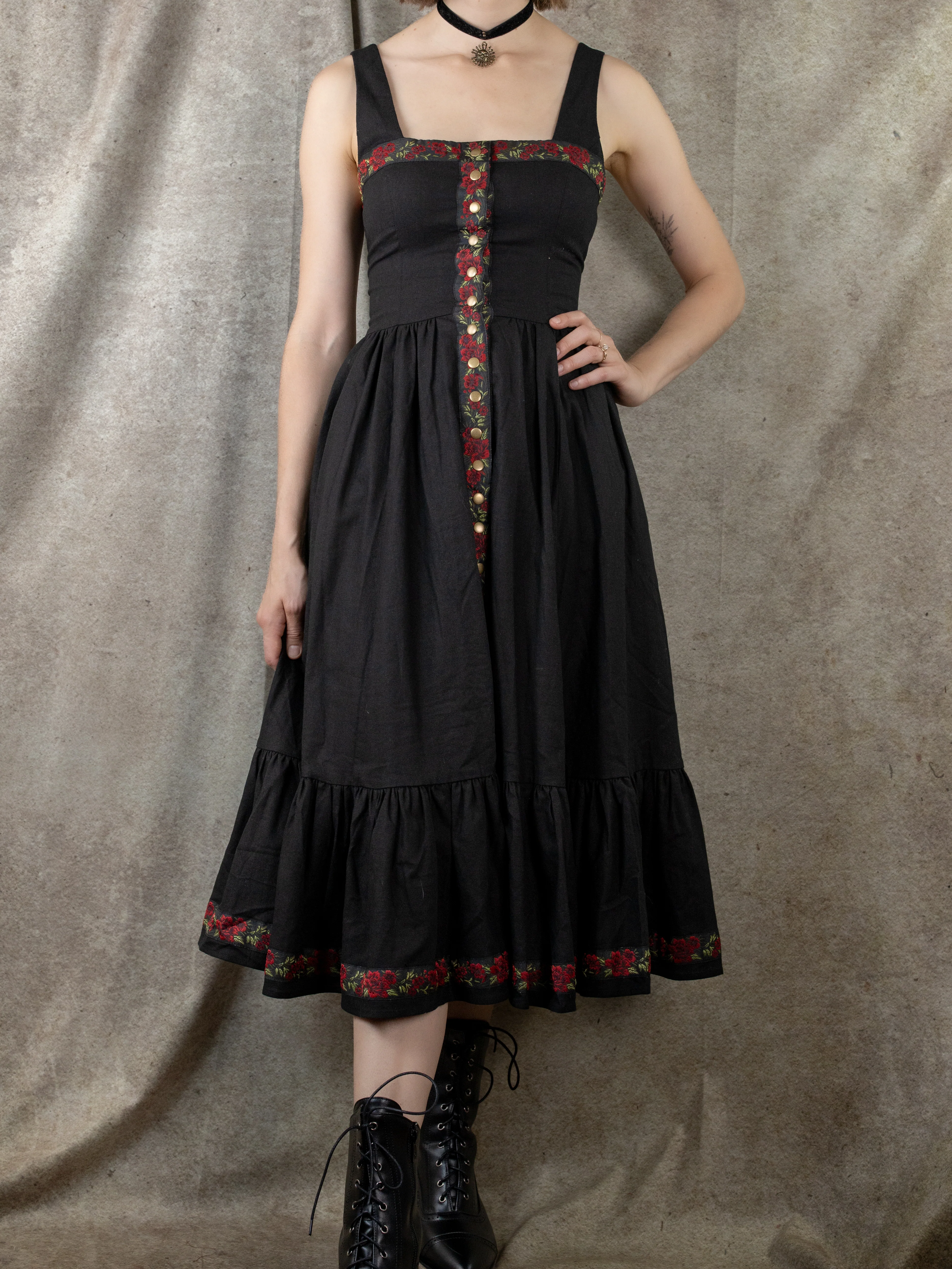 Black Ribbon Dirndl Dress - Image 6