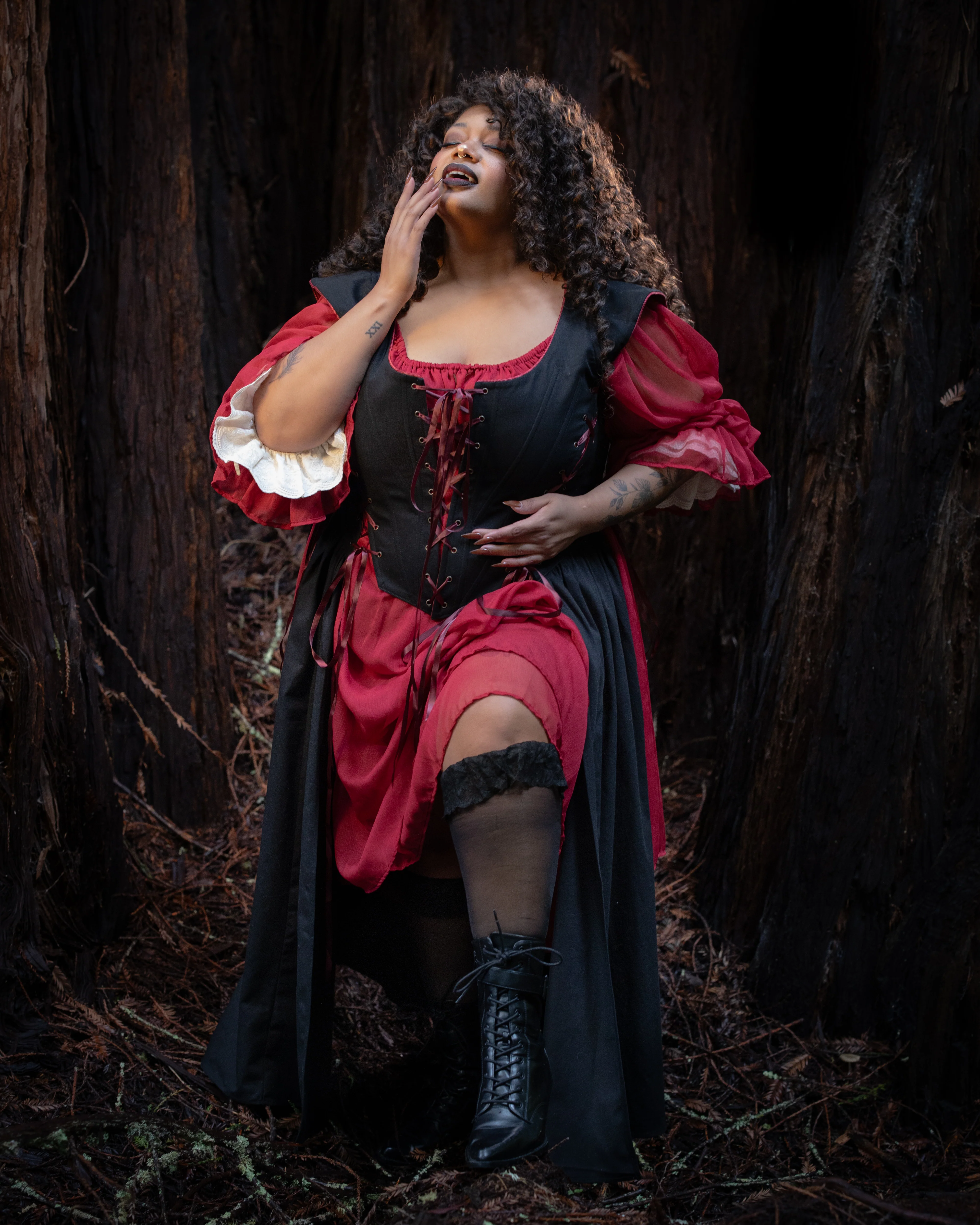 Black Vampire Slayer Corset Dress - Image 7