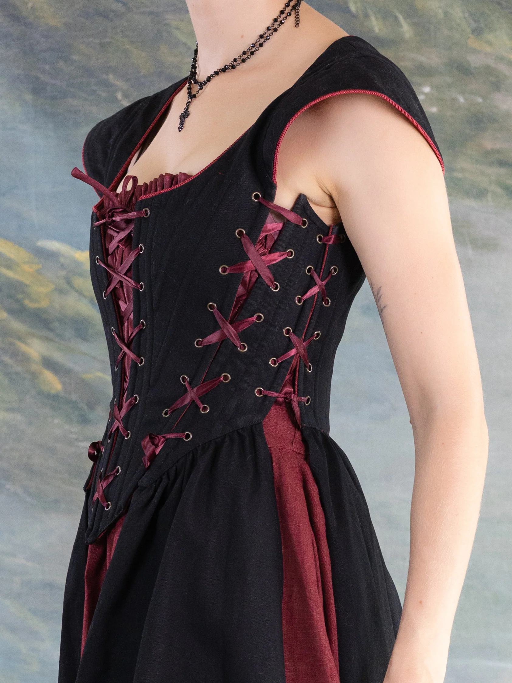 Black Vampire Slayer Corset Dress - Image 8
