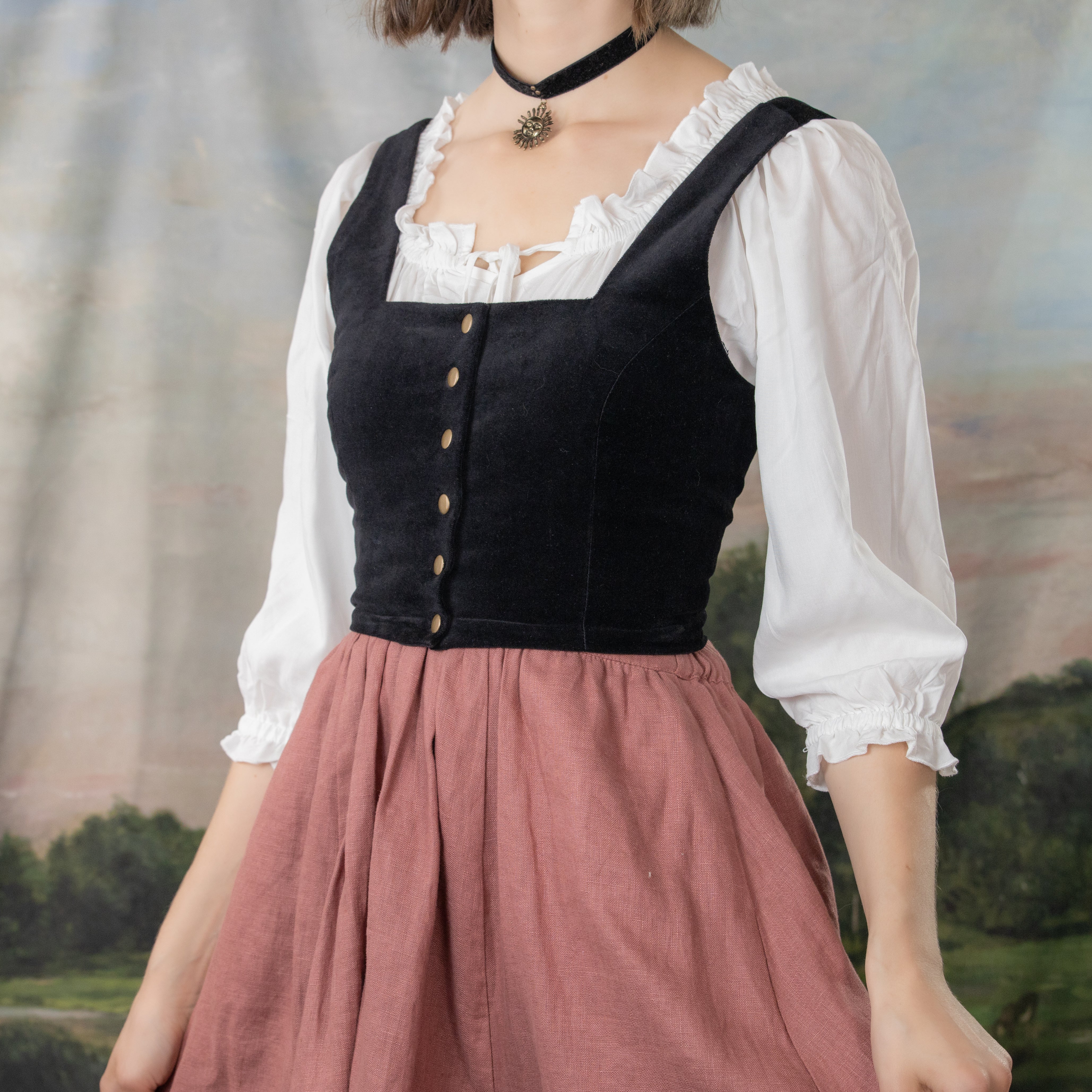 Black Velvet Dirndl Top - Image 3