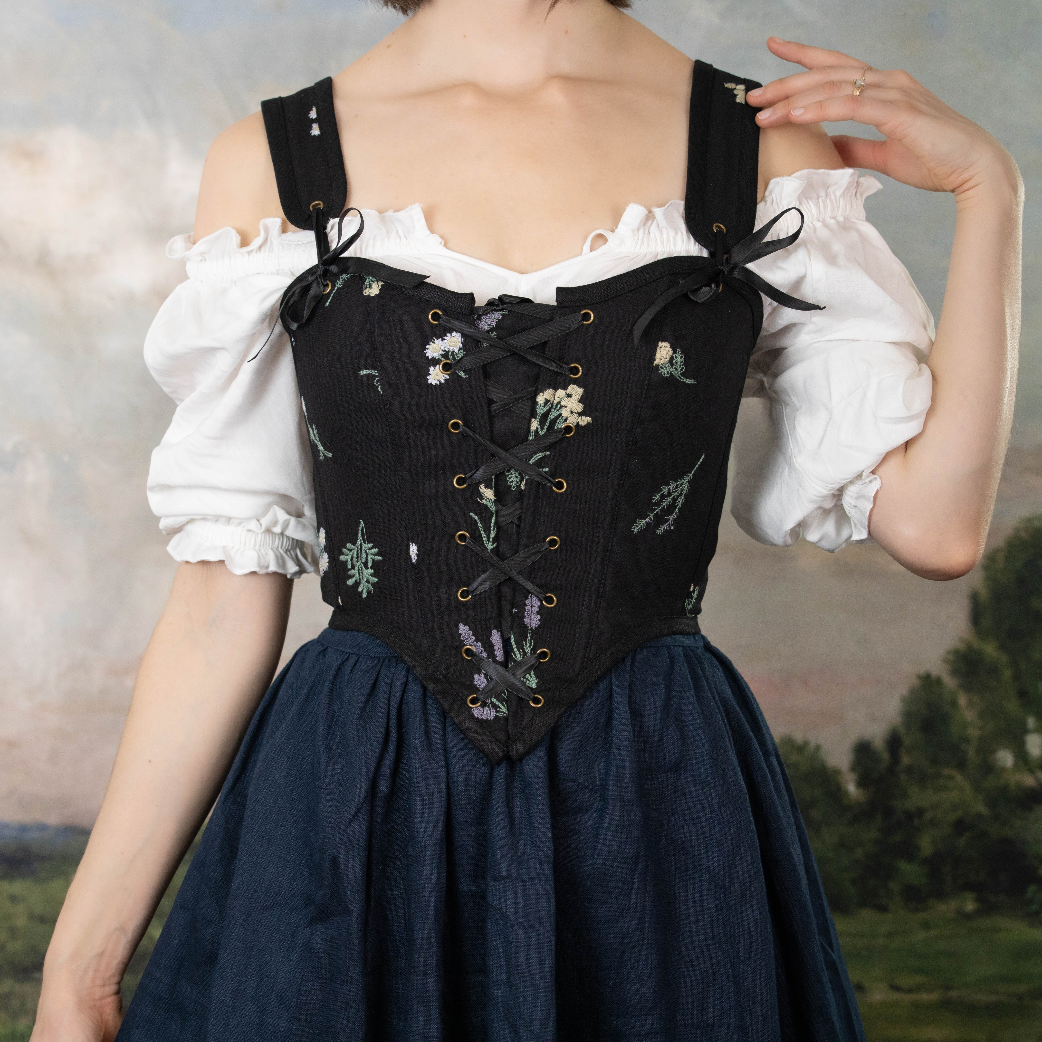 Black Wildflower Corset - Image 10