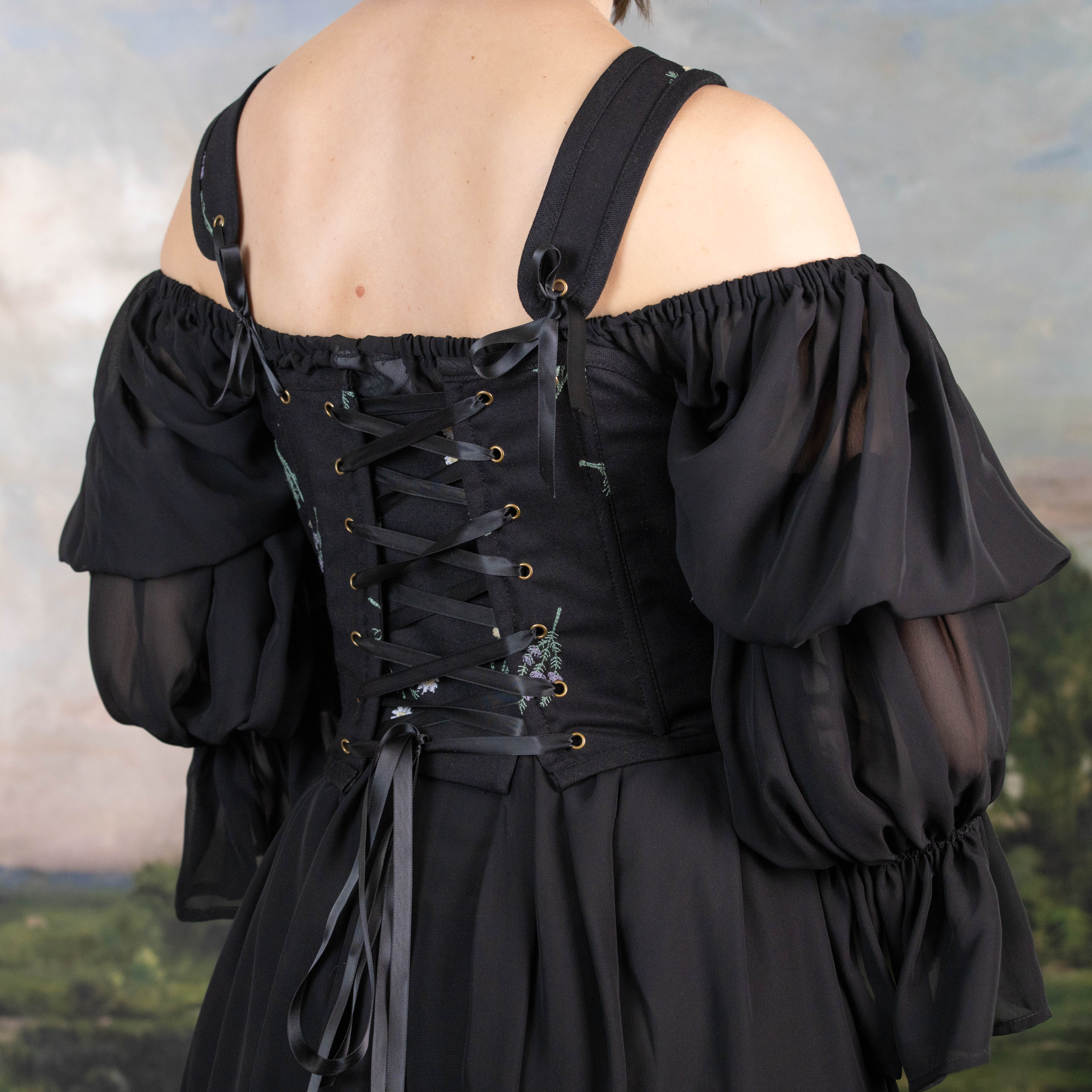 Black Wildflower Corset - Image 12