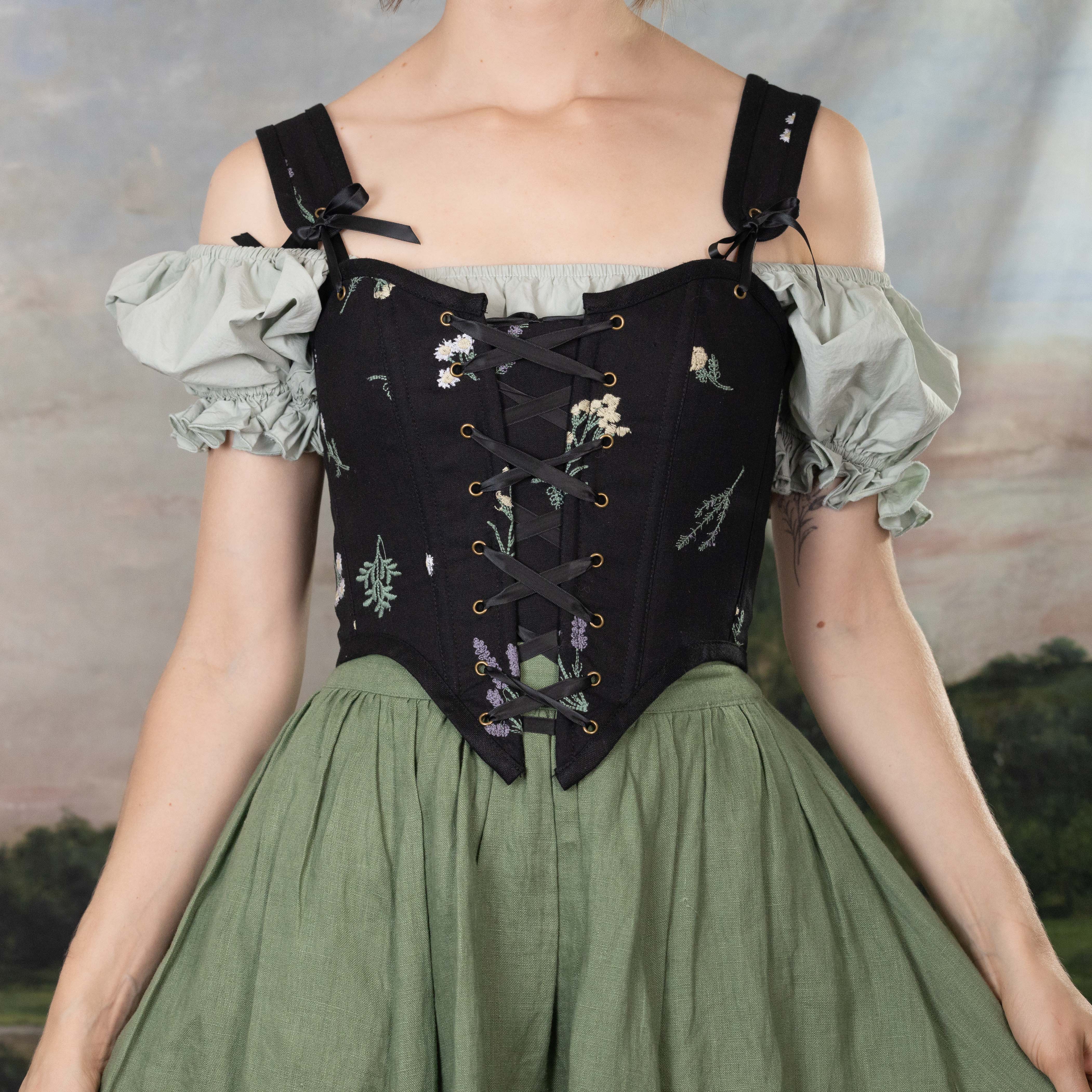 Black Wildflower Corset - Image 5