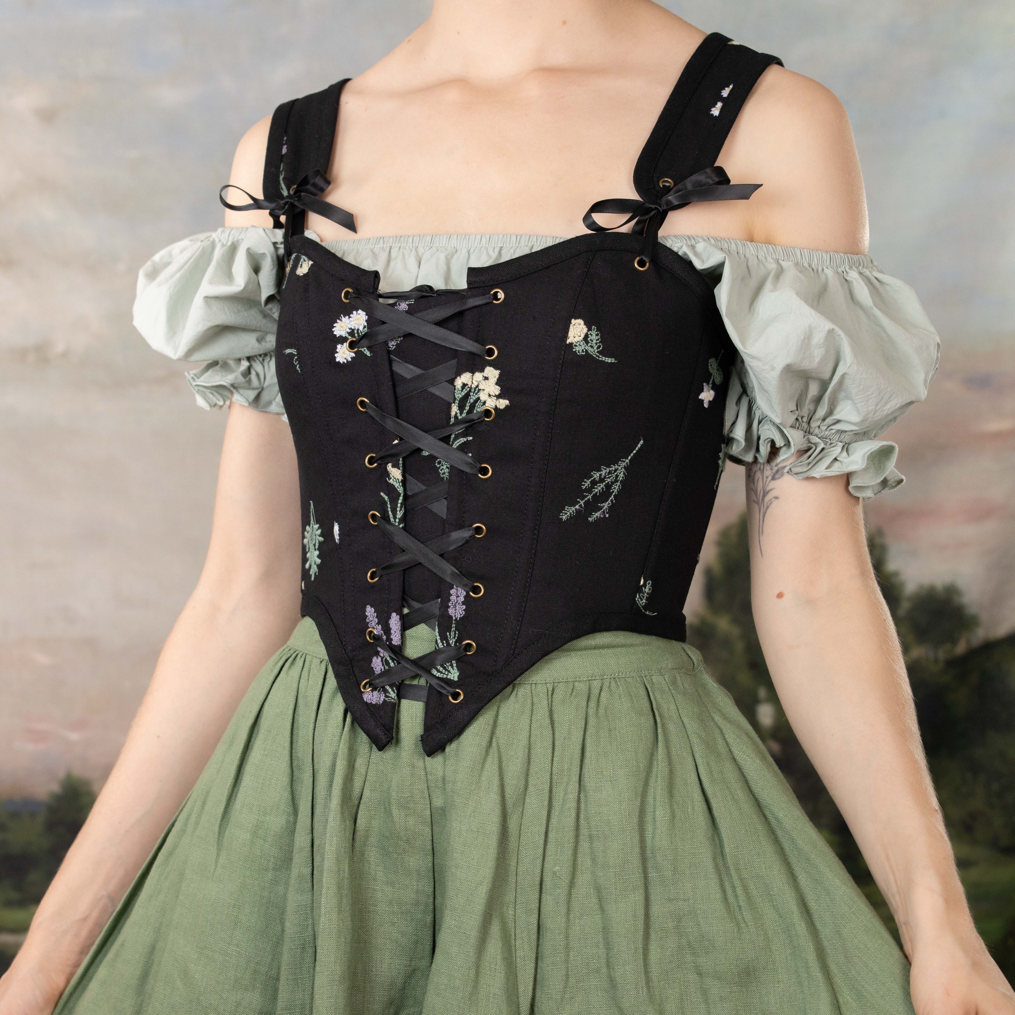 Black Wildflower Corset - Image 6