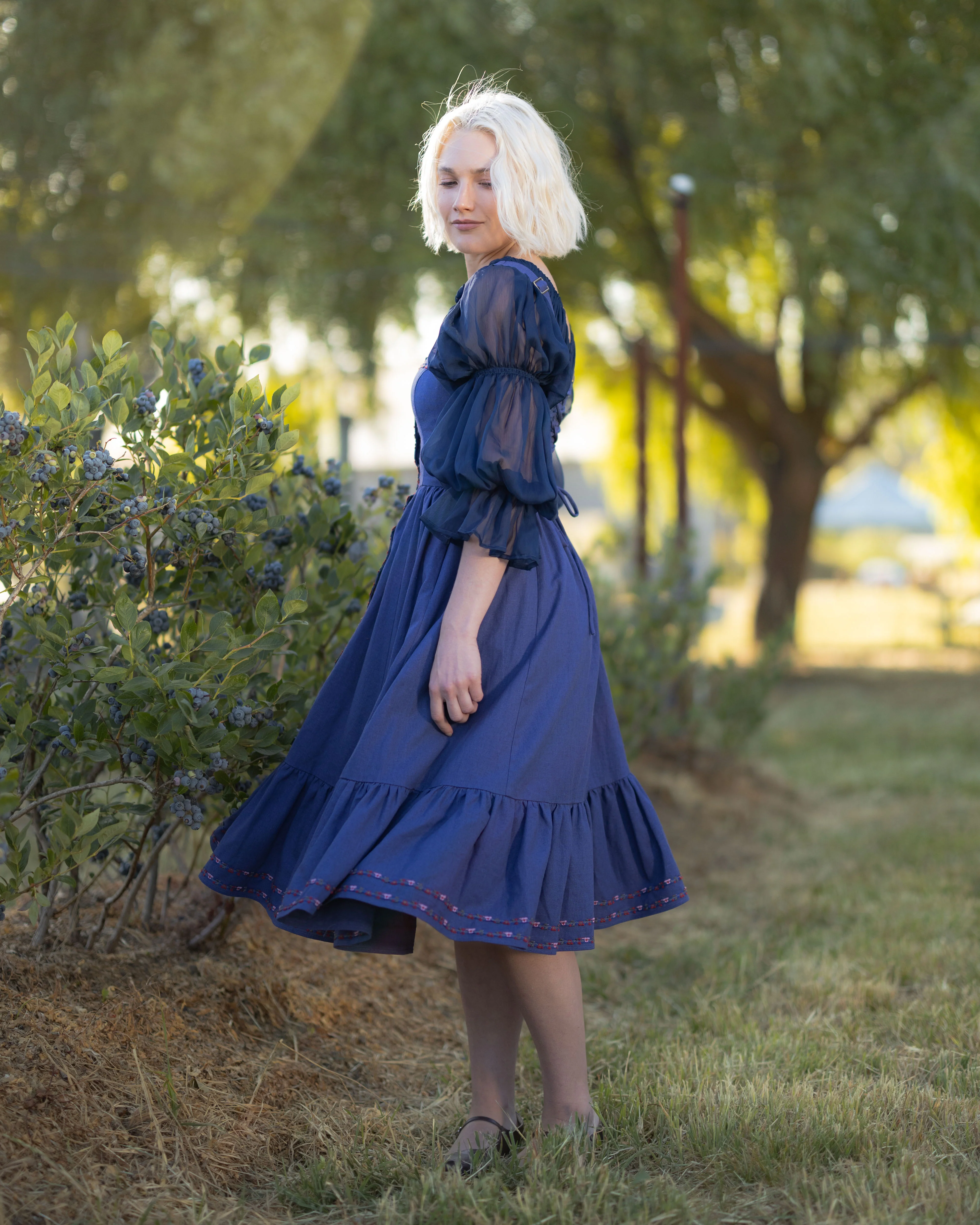 Blueberry Dirndl Dress - Image 3
