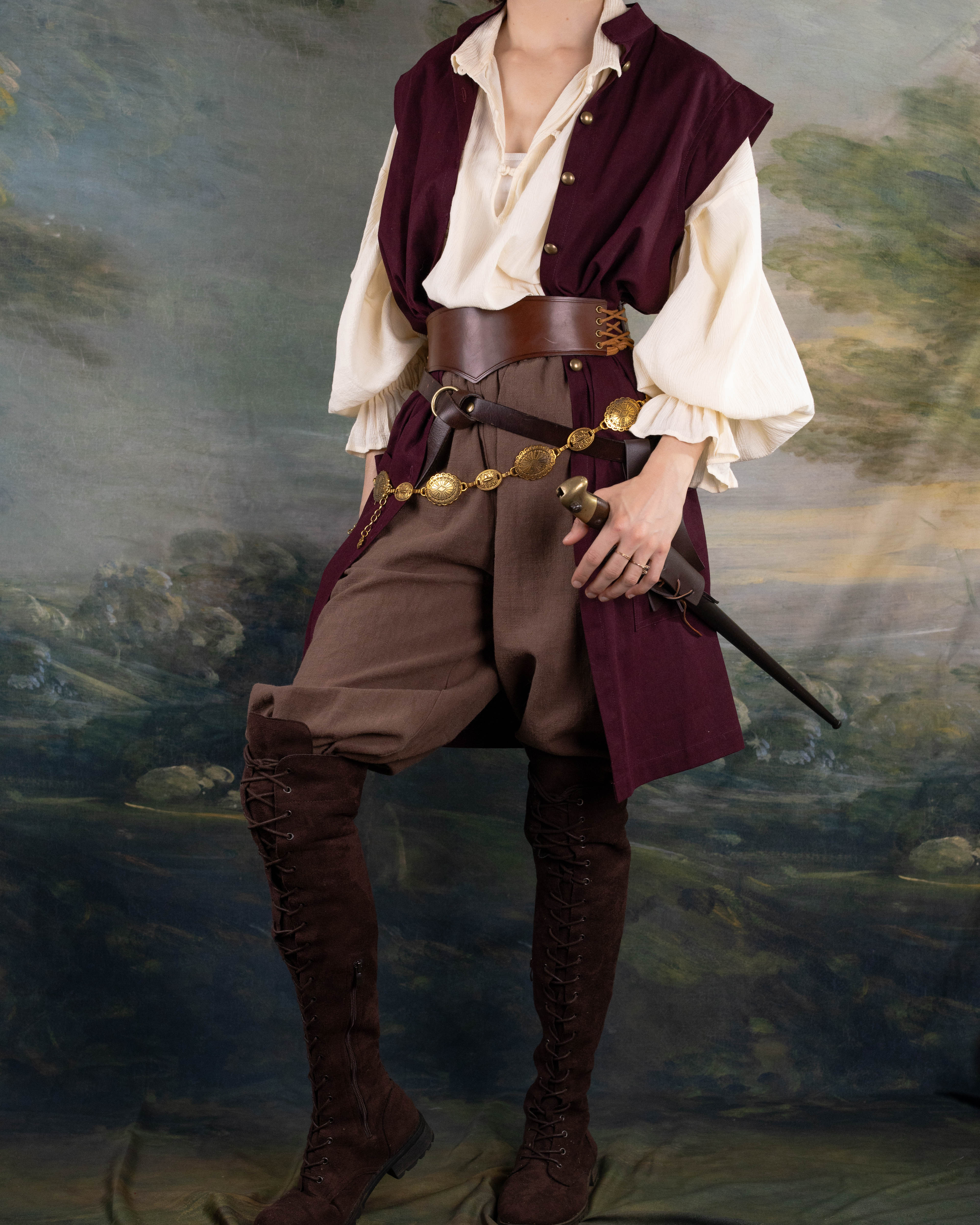 Burgundy Pirate Vest - Image 11