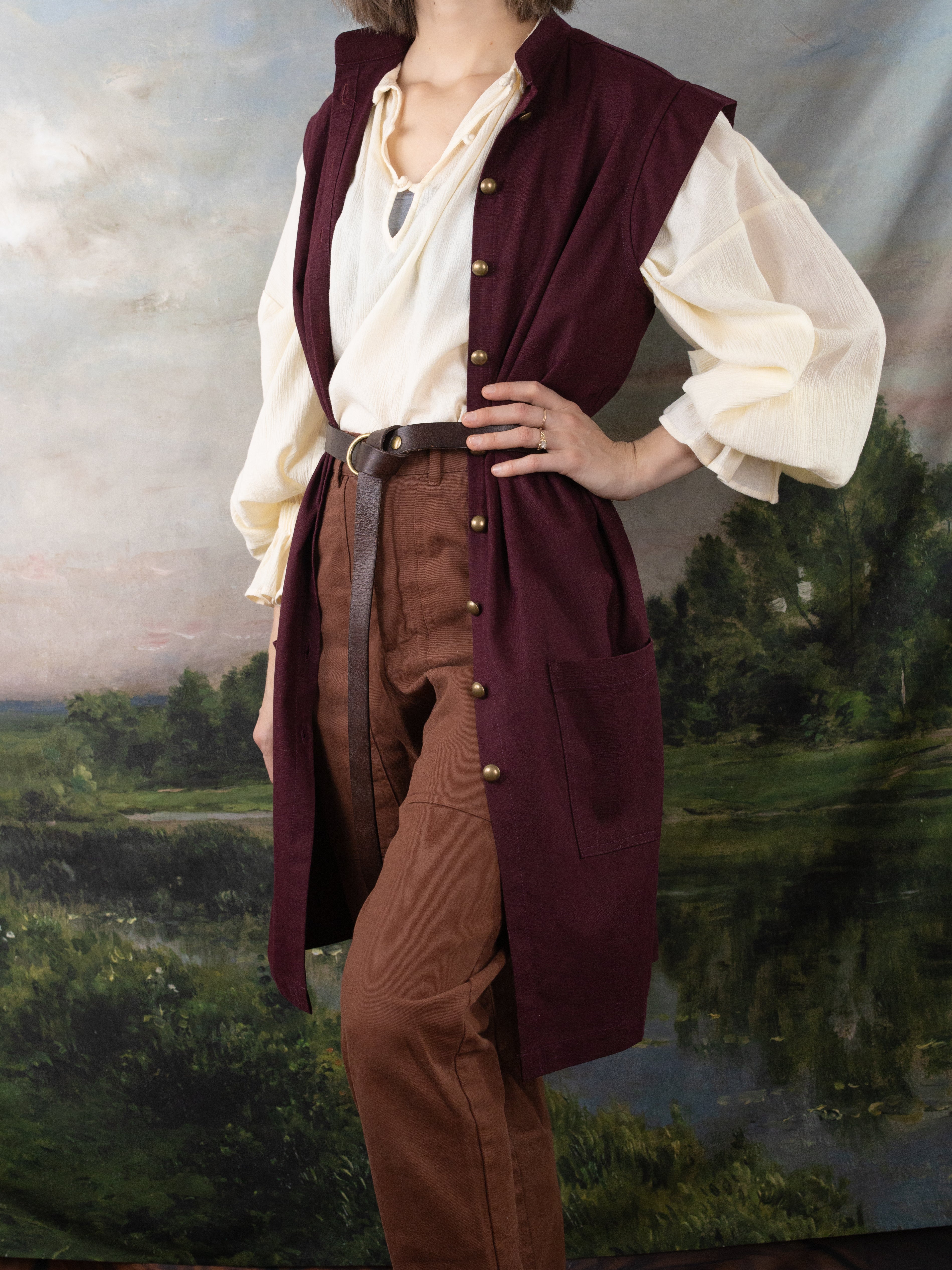 Burgundy Pirate Vest - Image 13