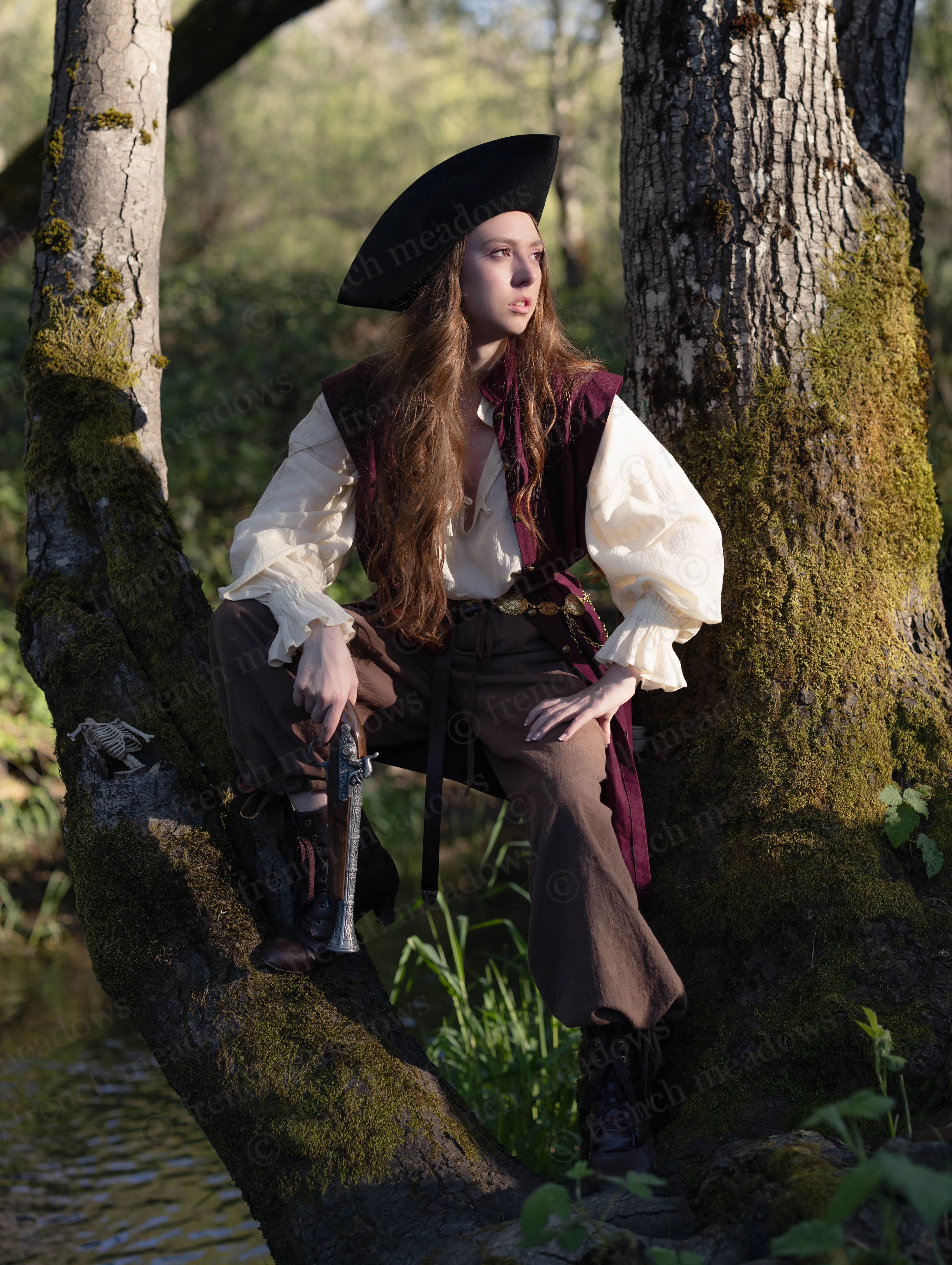 Burgundy Pirate Vest - Image 4
