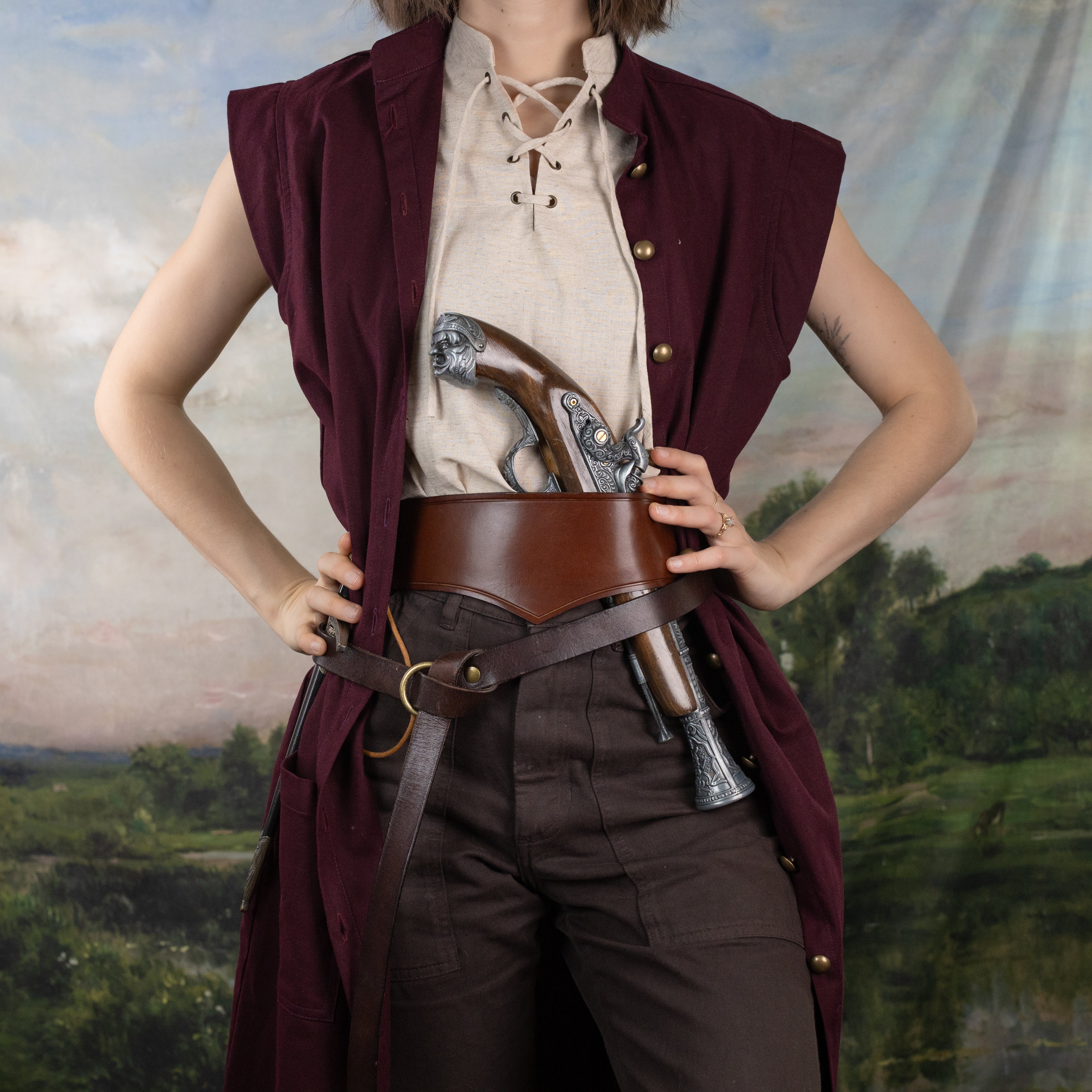 Burgundy Pirate Vest - Image 9