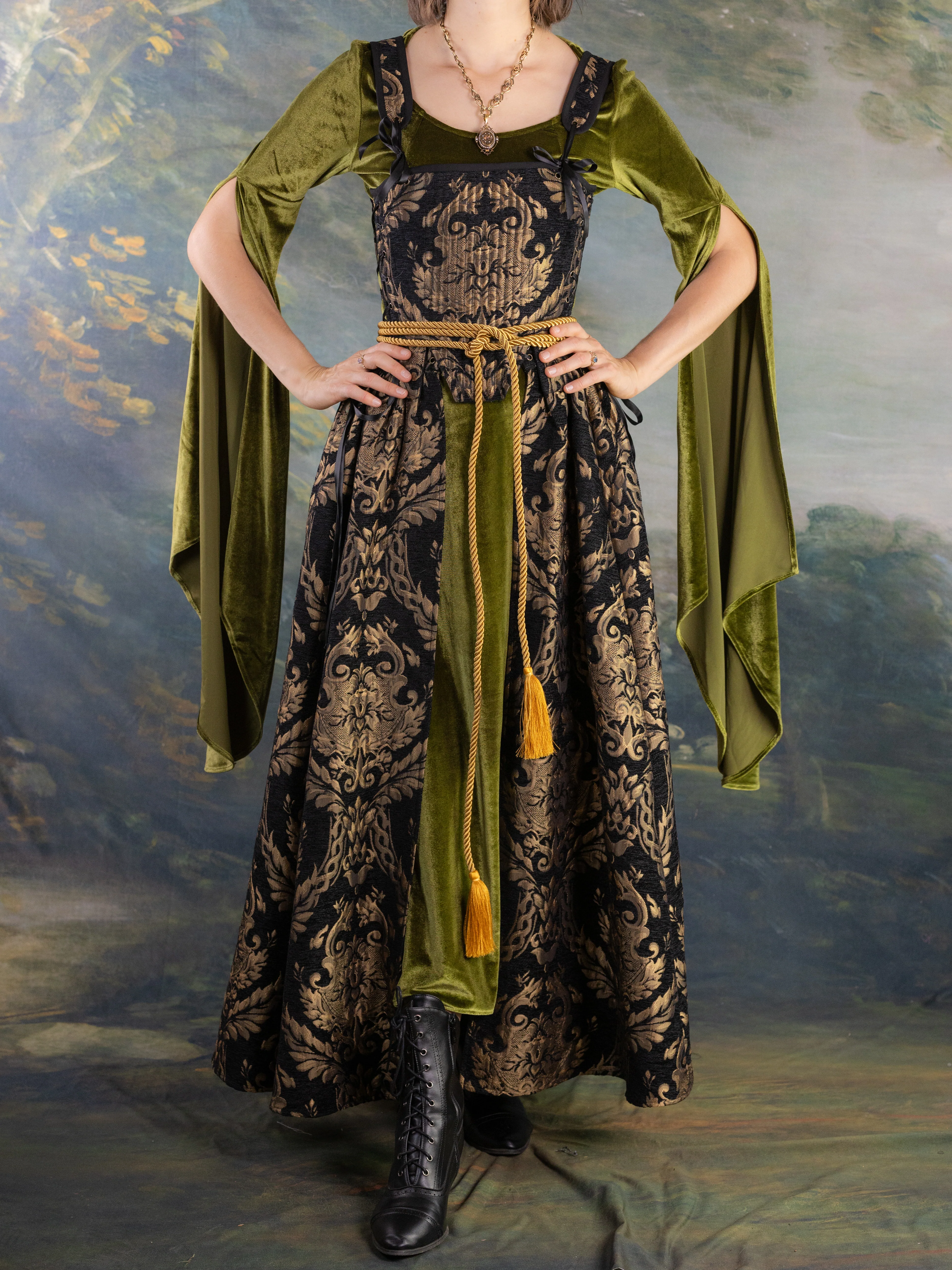 Black and Gold Chenille Overskirt - Image 10