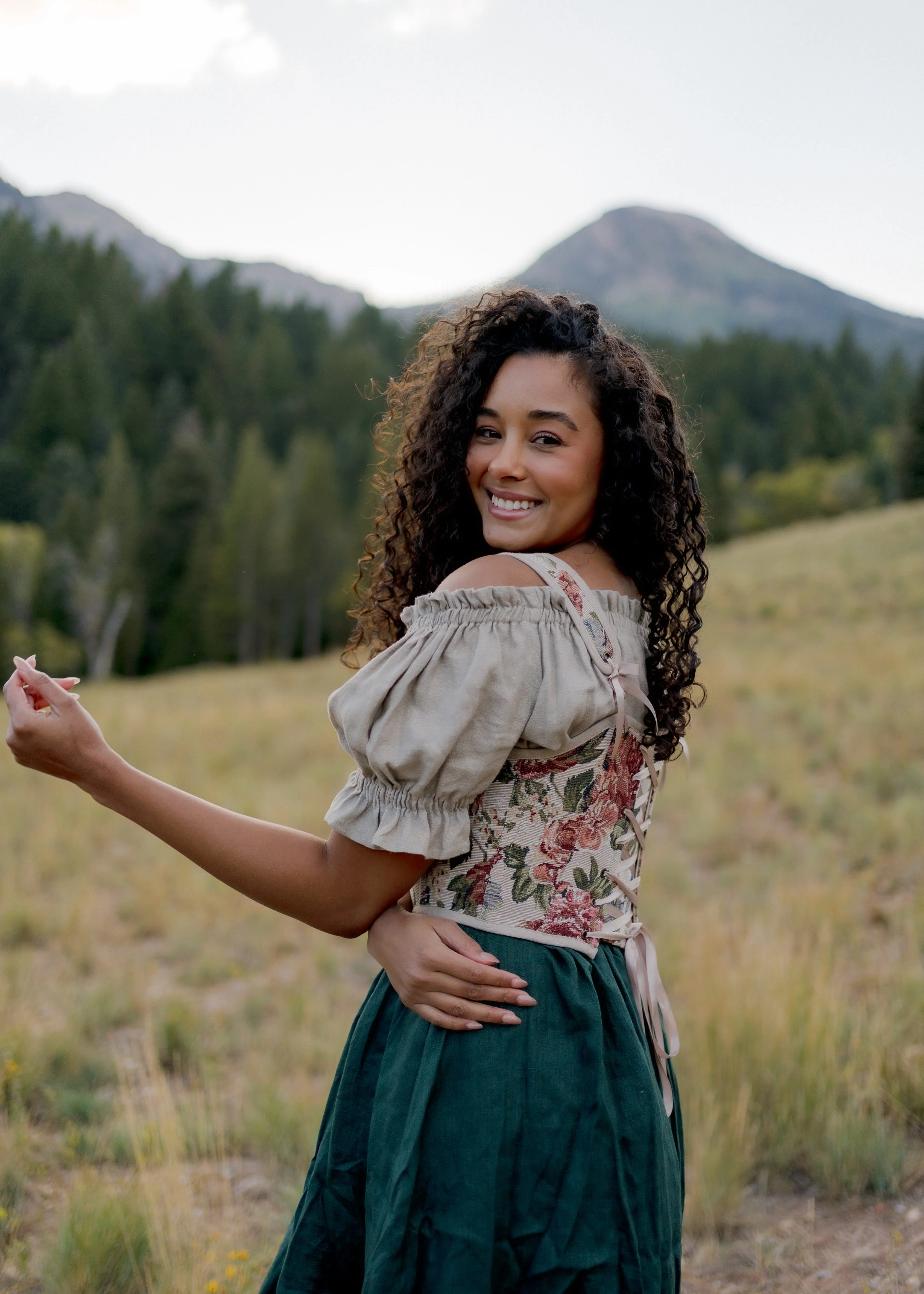 Floral Tapestry Corset - Image 3