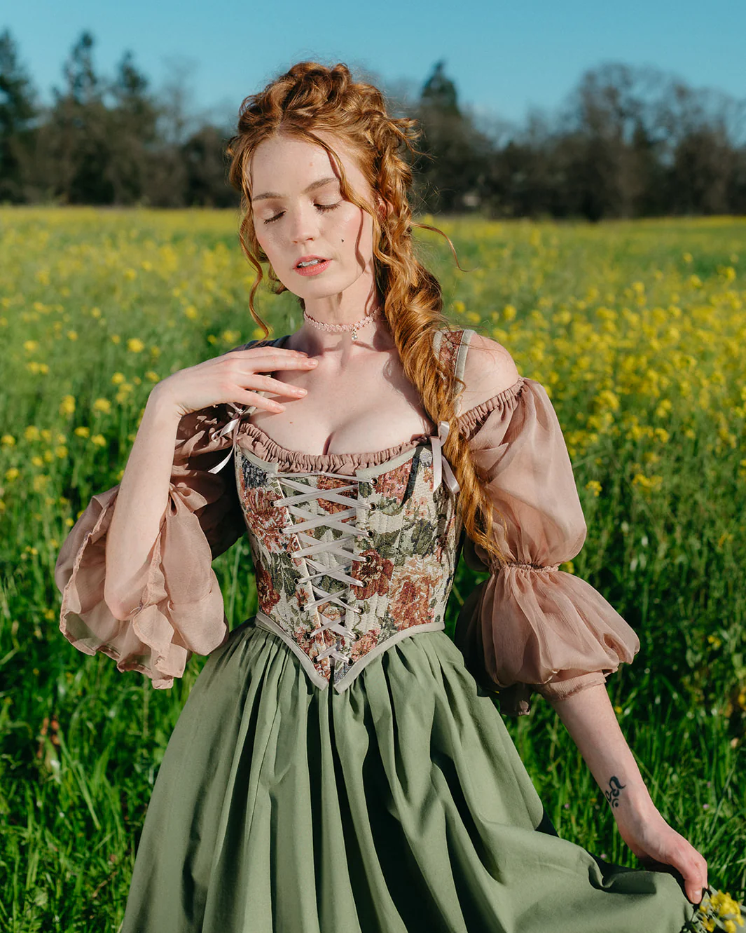 Floral Tapestry Corset - Image 6