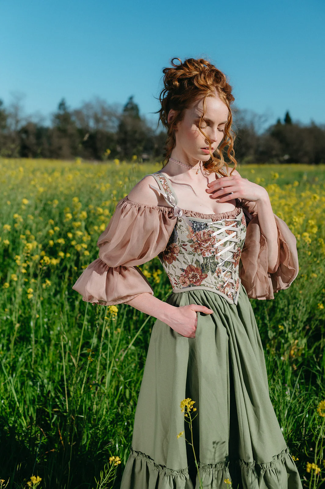 Floral Tapestry Corset - Image 7