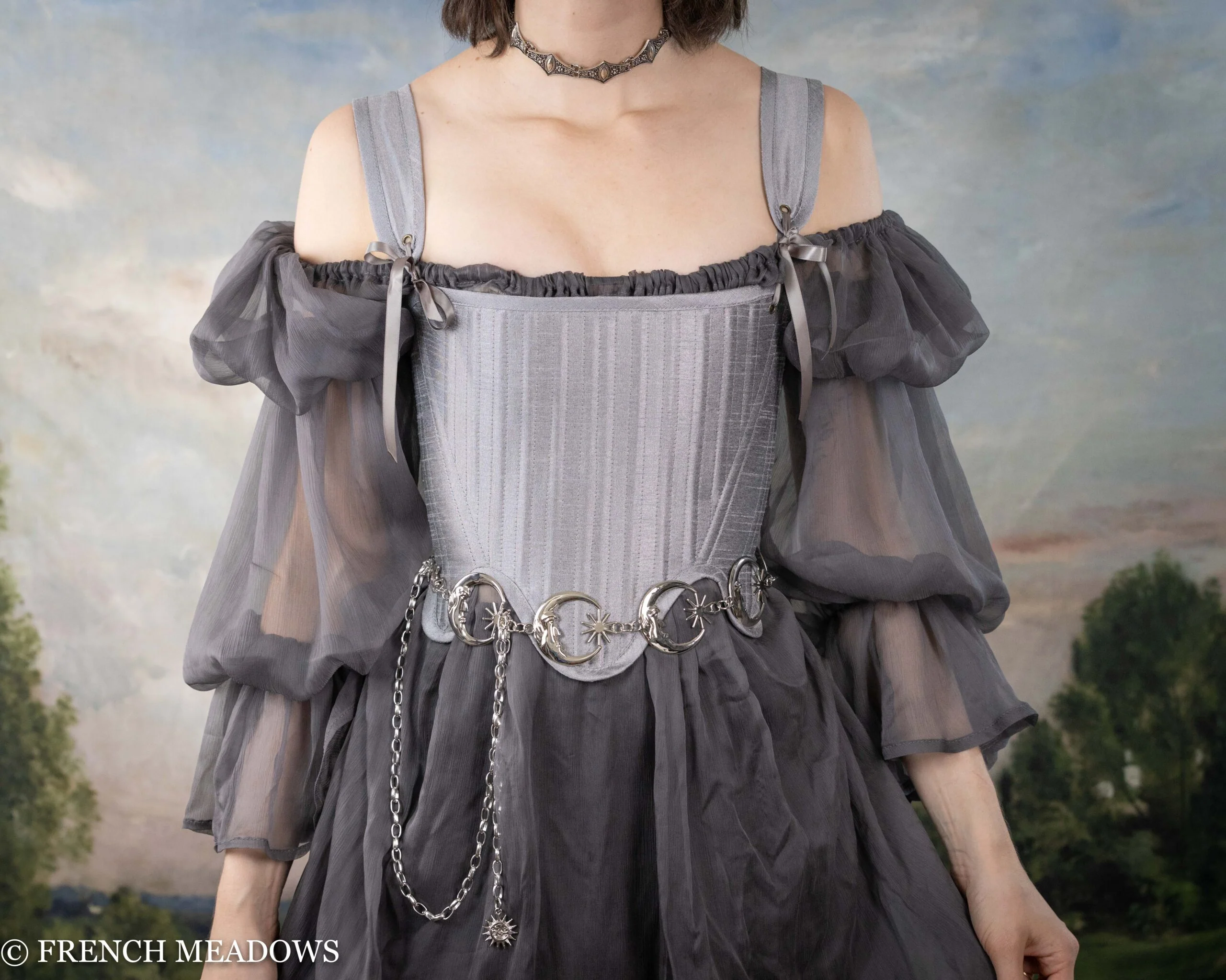 Grey Chiffon Chemise - Image 6
