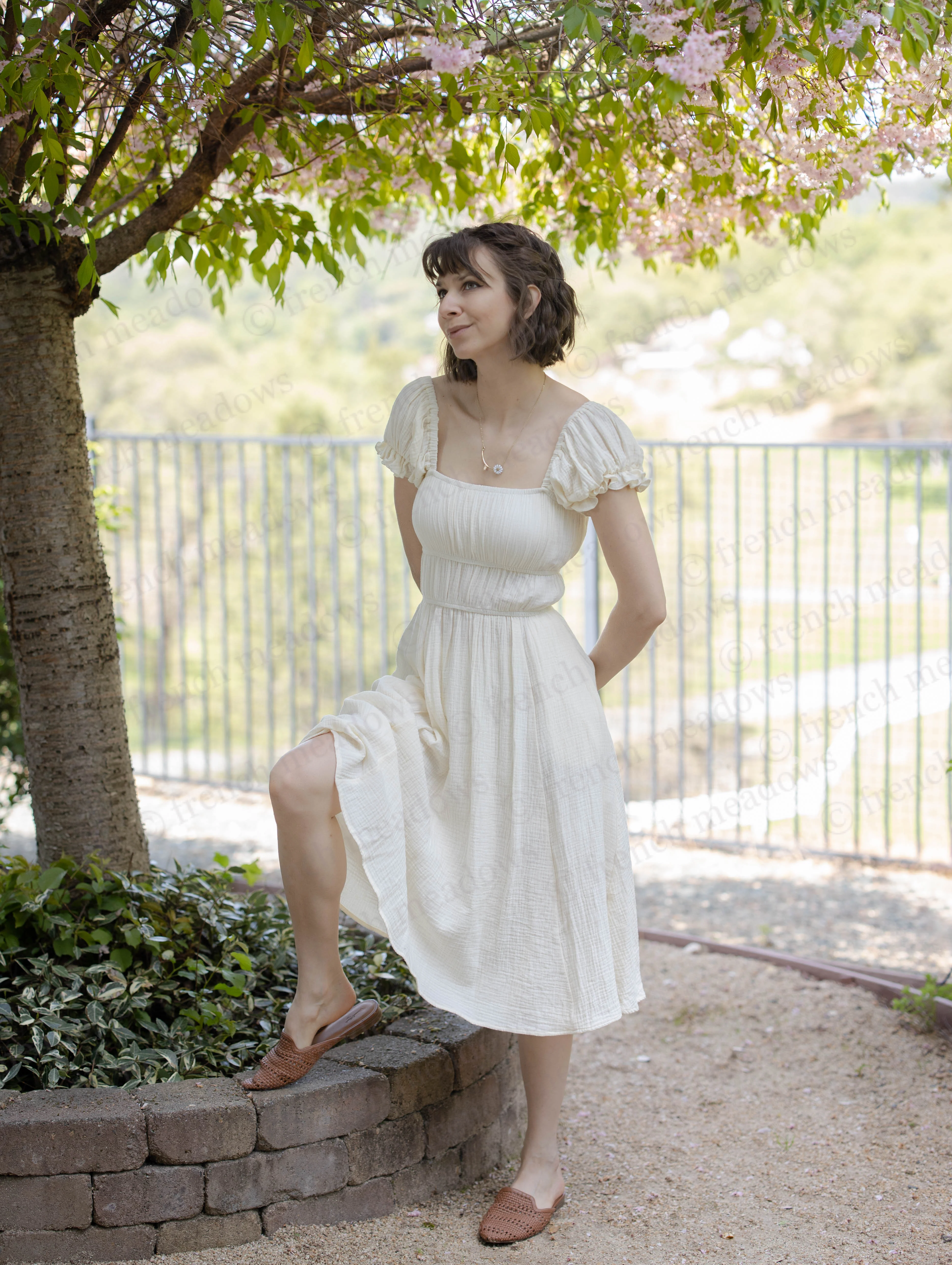 Ivory Cotton Milkmaid Dress - Image 5