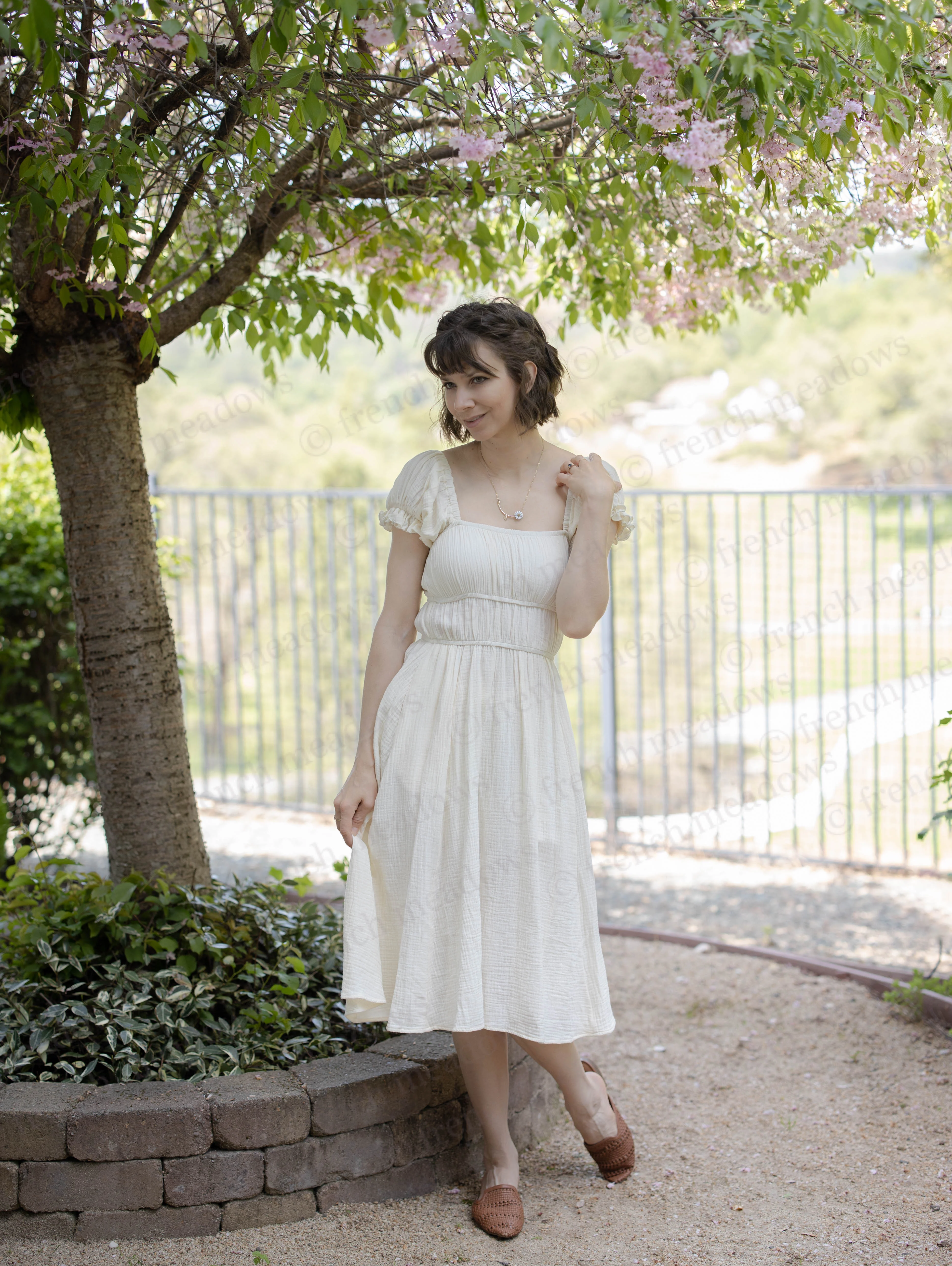 Ivory Cotton Milkmaid Dress - Image 6