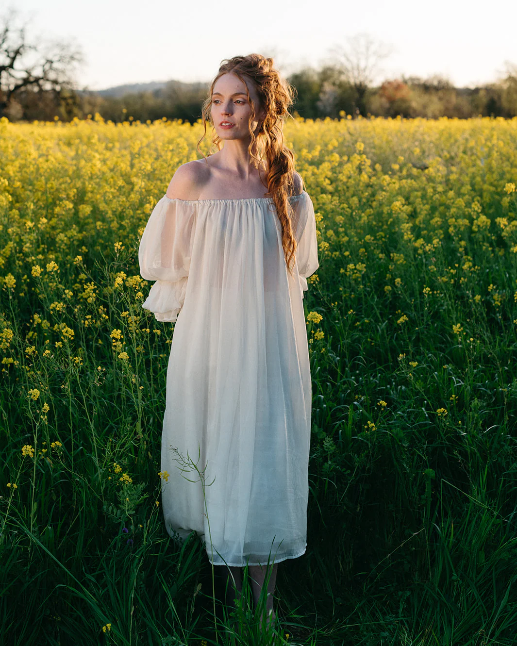 Ivory Chiffon Chemise - Image 11
