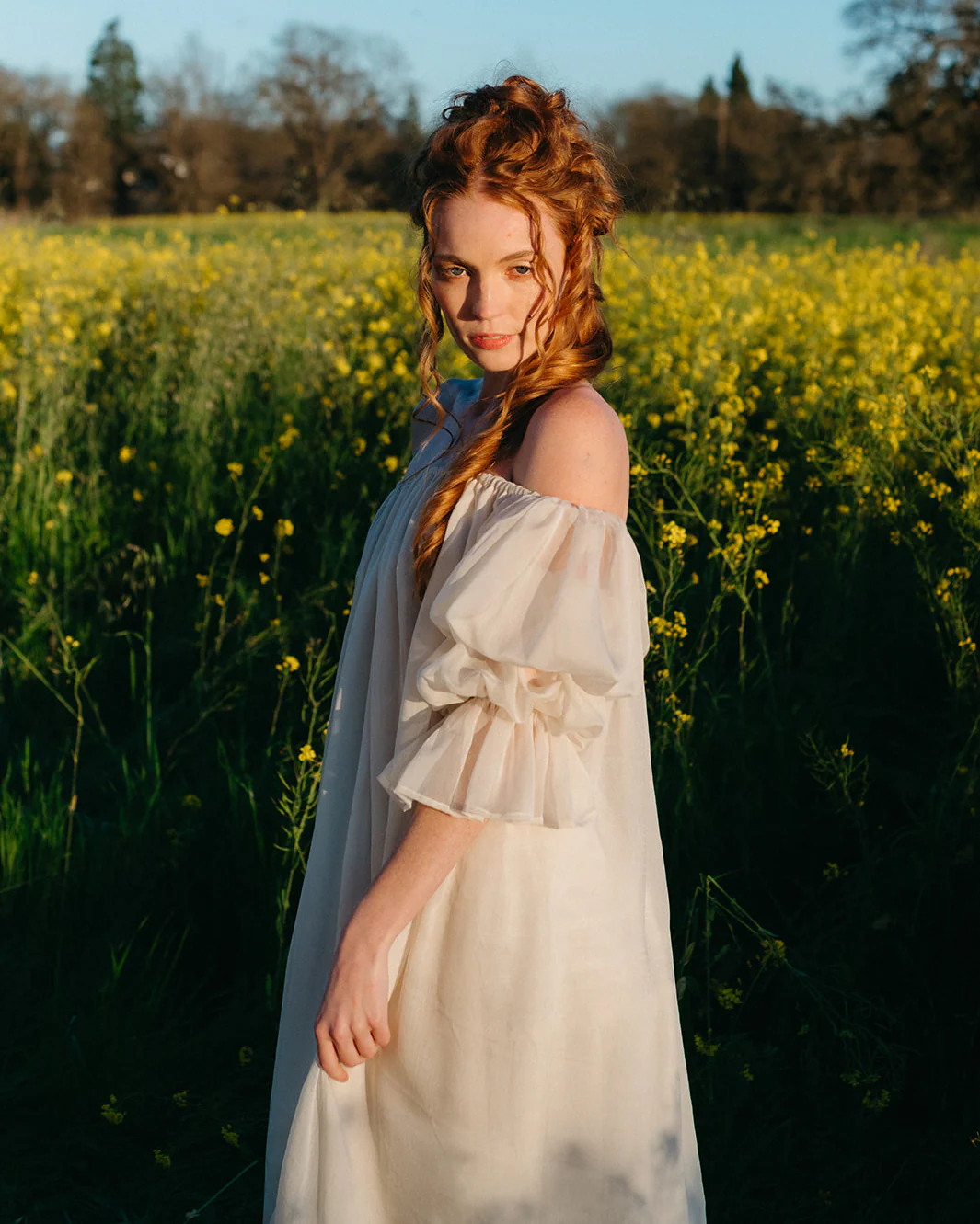 Ivory Chiffon Chemise - Image 4