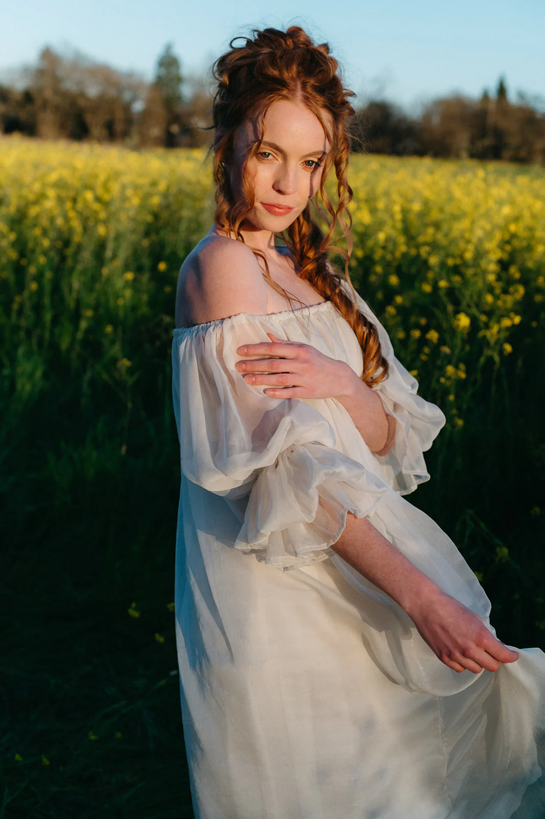 Ivory Chiffon Chemise - Image 8