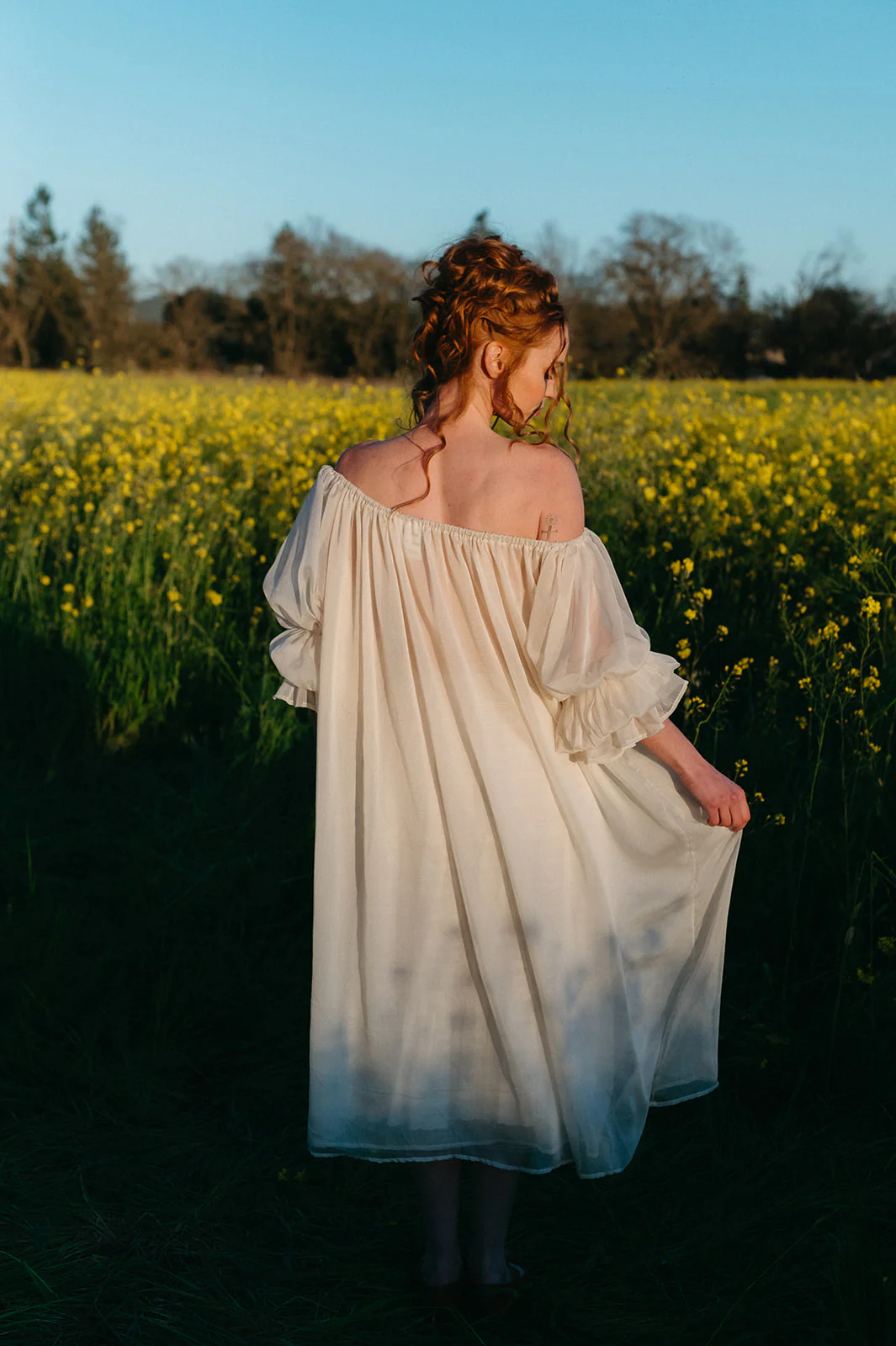 Ivory Chiffon Chemise - Image 9