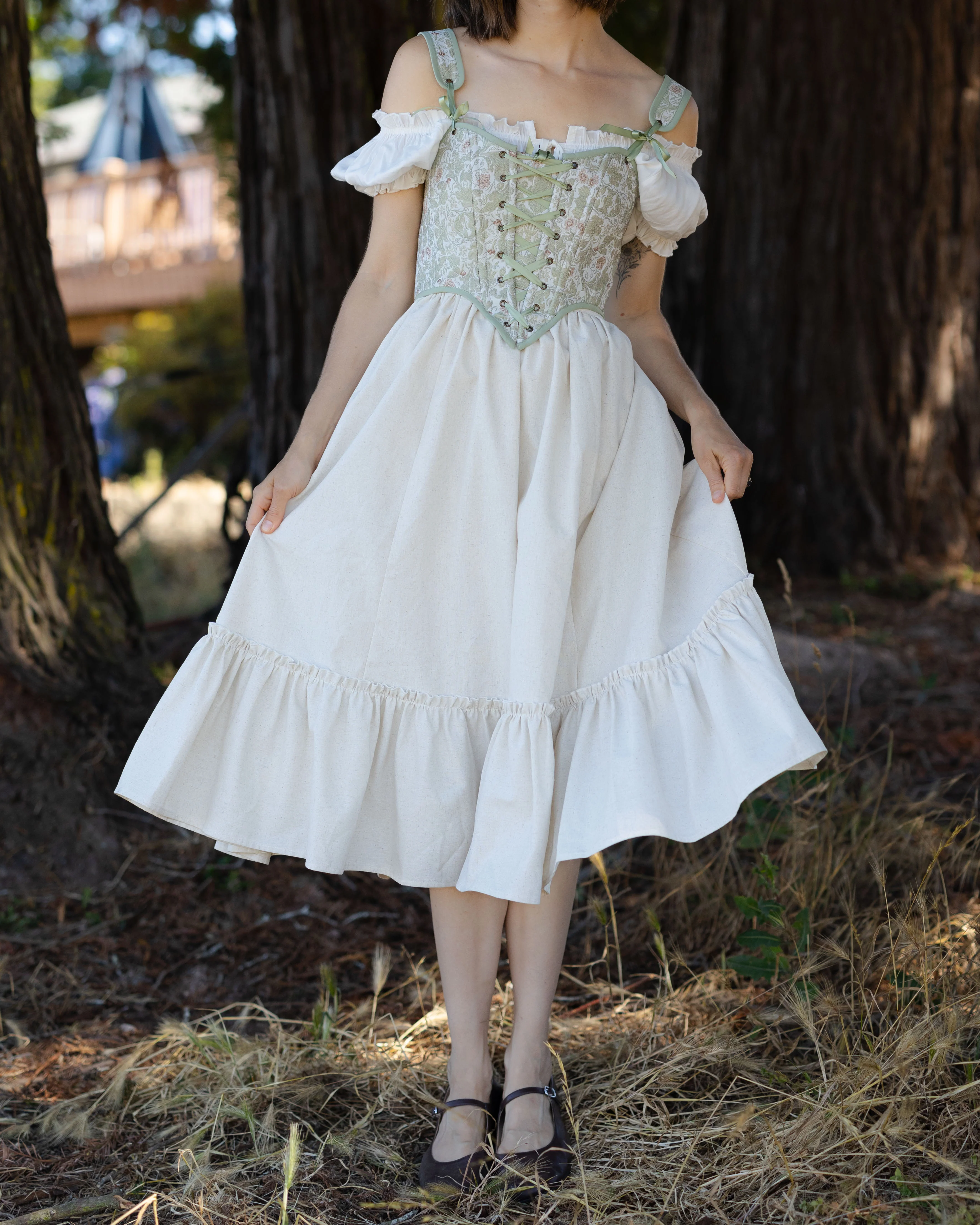 Light Green Jacquard Corset - Image 11