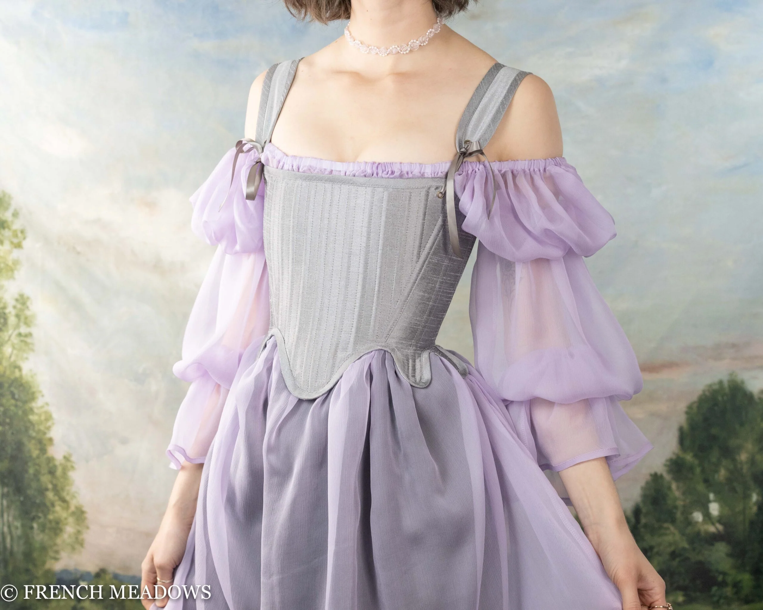 Lilac Chiffon Chemise - Image 12