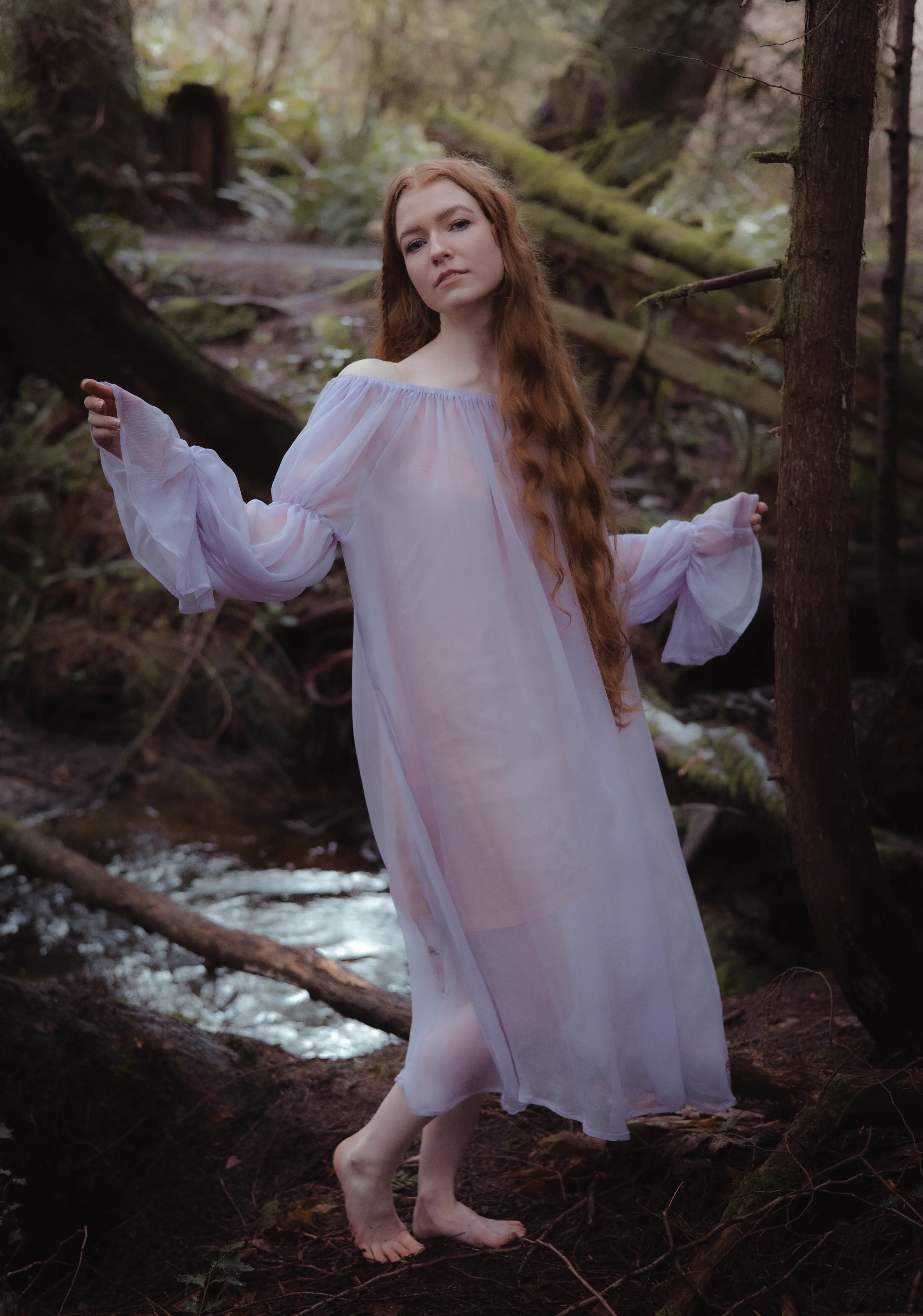 Lilac Chiffon Chemise - Image 7