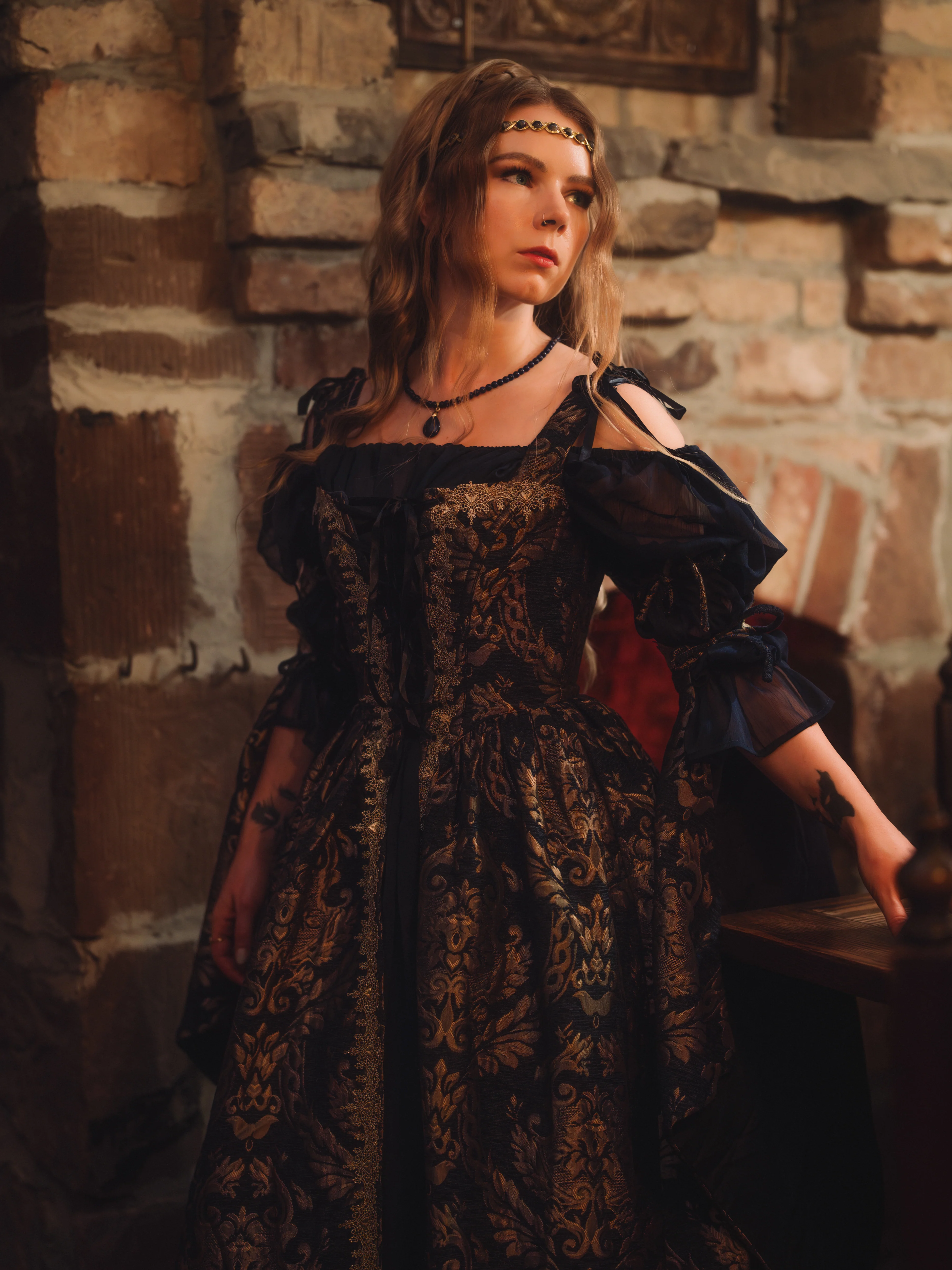 Navy Blue Chenille Corset Dress - Image 13