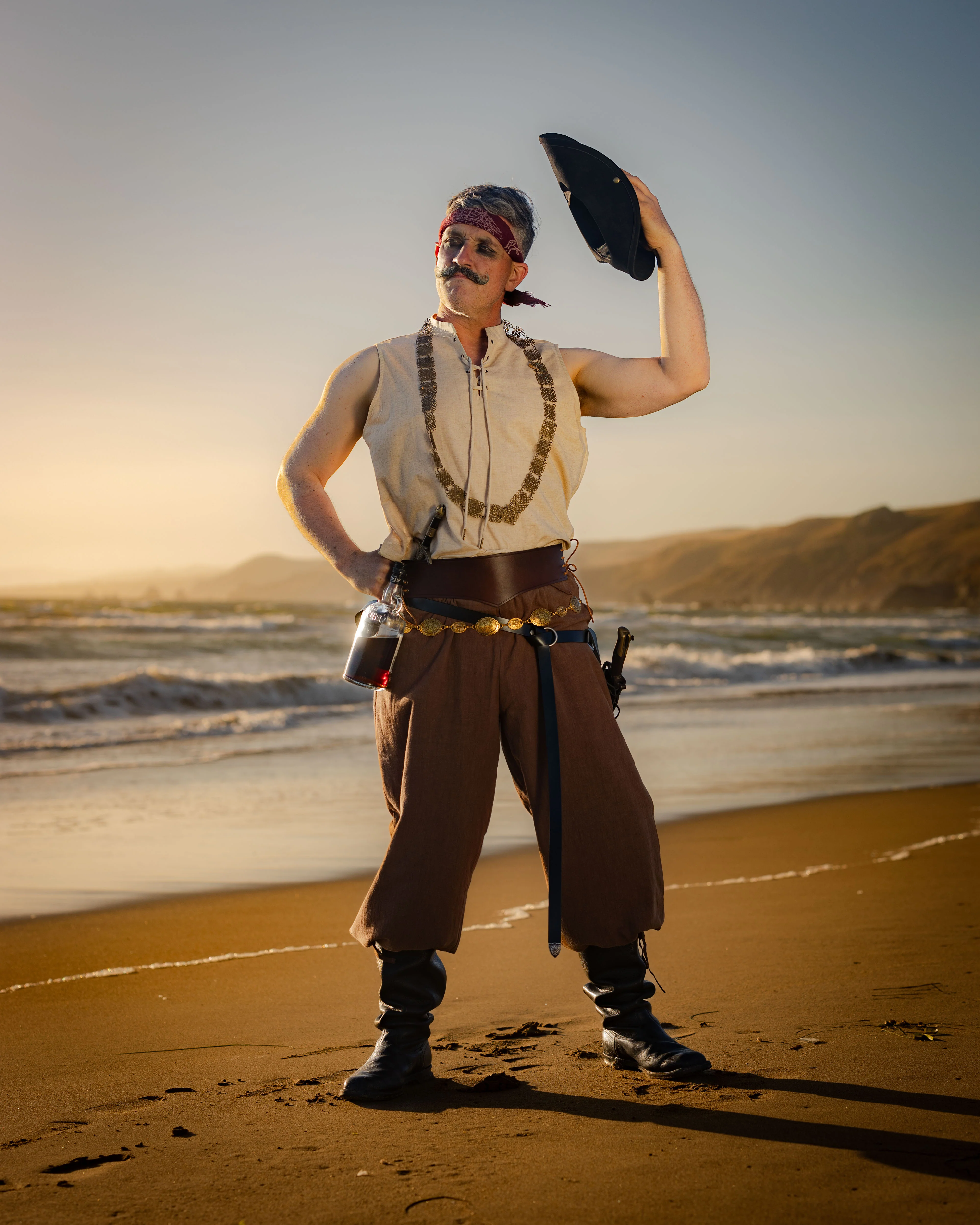 Linen Sleeveless Pirate Tank - Image 10