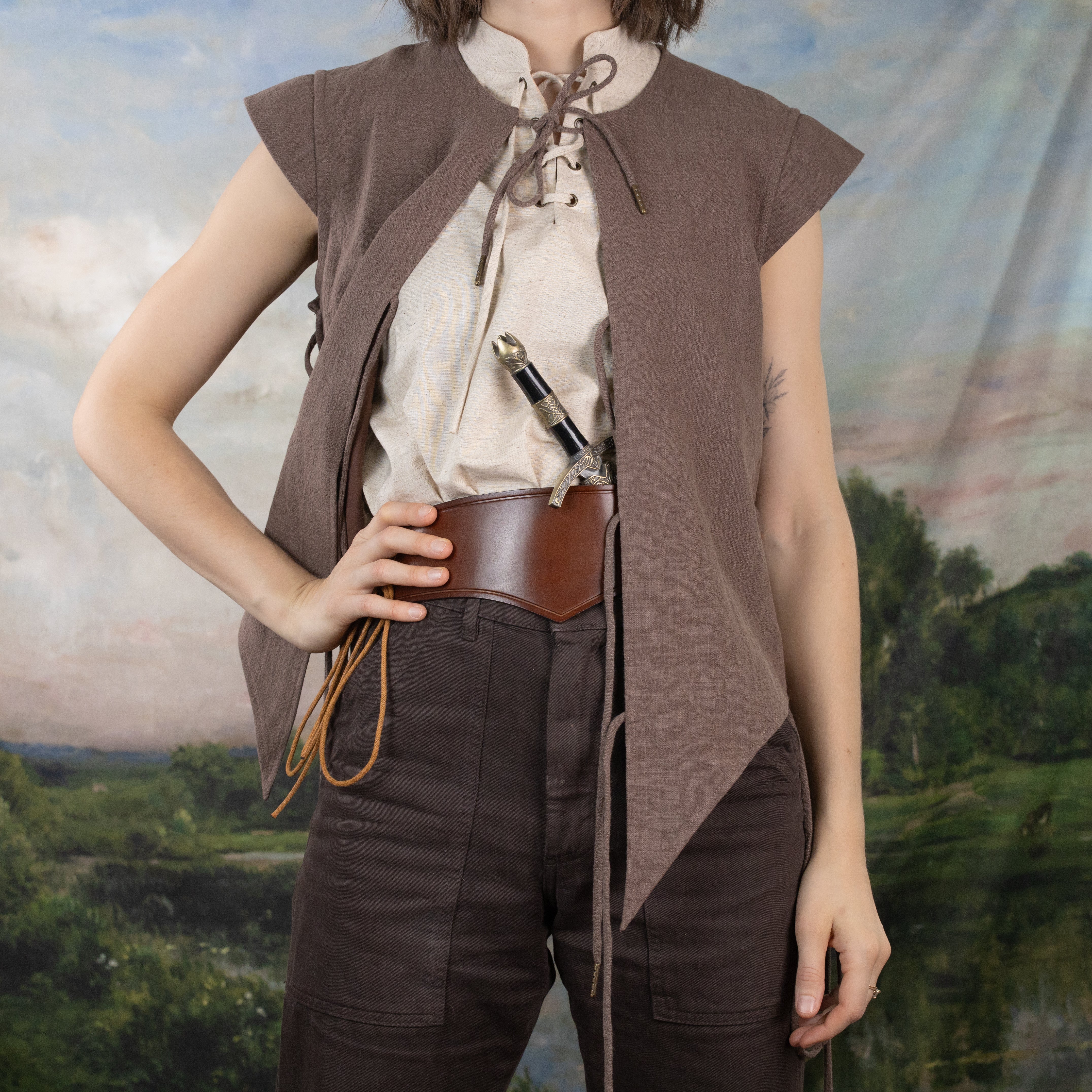 Linen Sleeveless Pirate Tank - Image 12