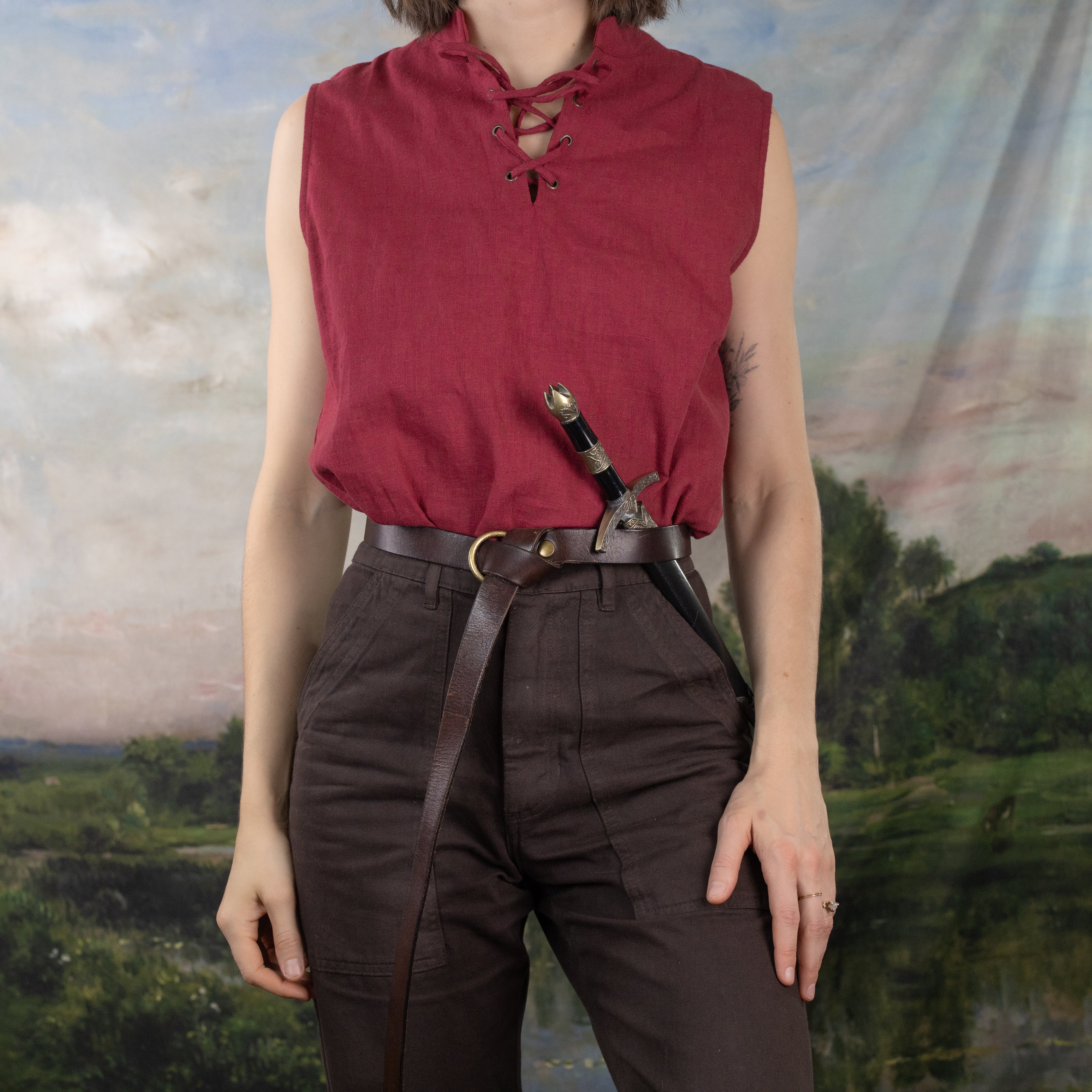 Linen Sleeveless Pirate Tank - Image 16