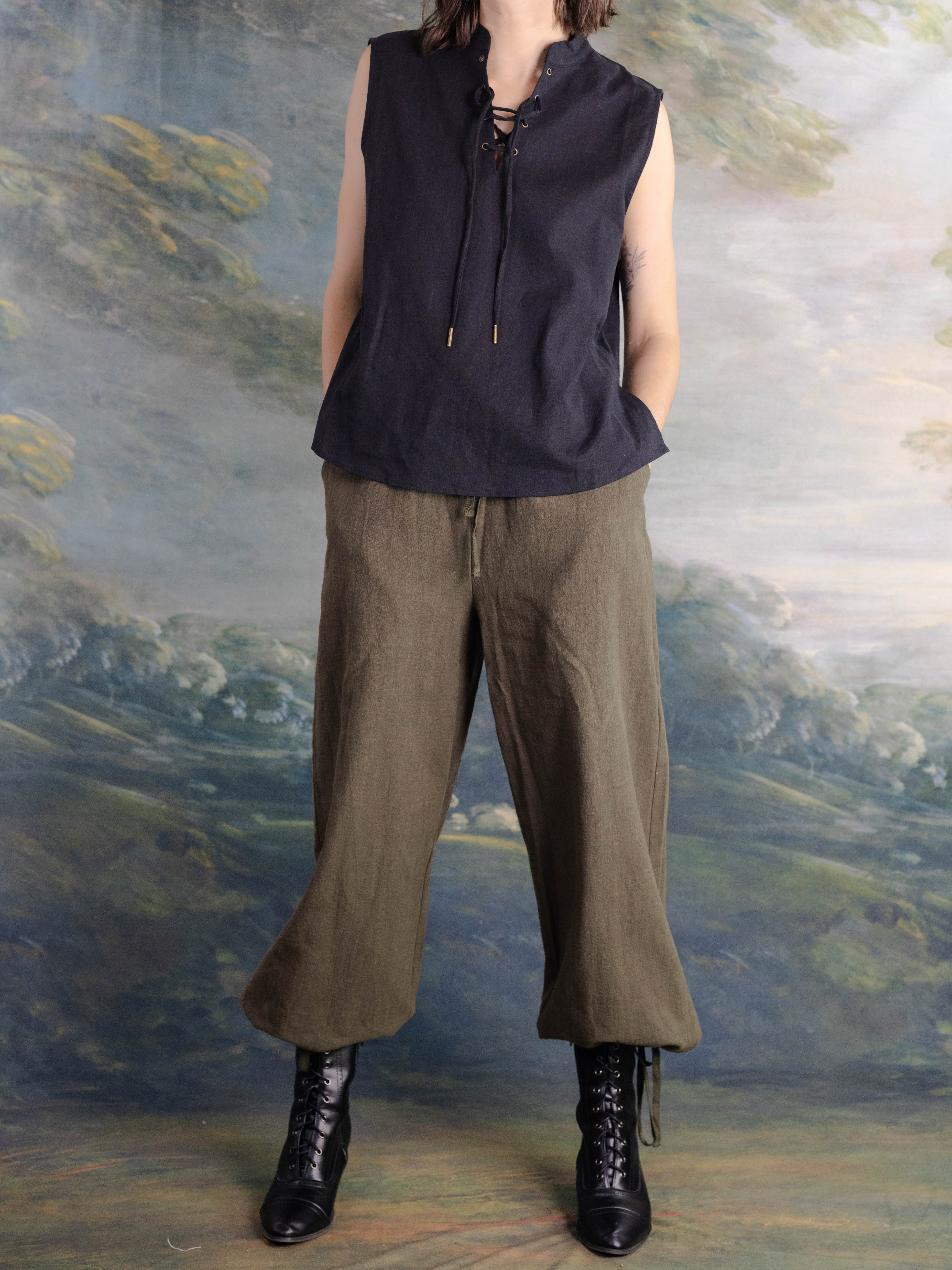 Linen Sleeveless Pirate Tank - Image 17