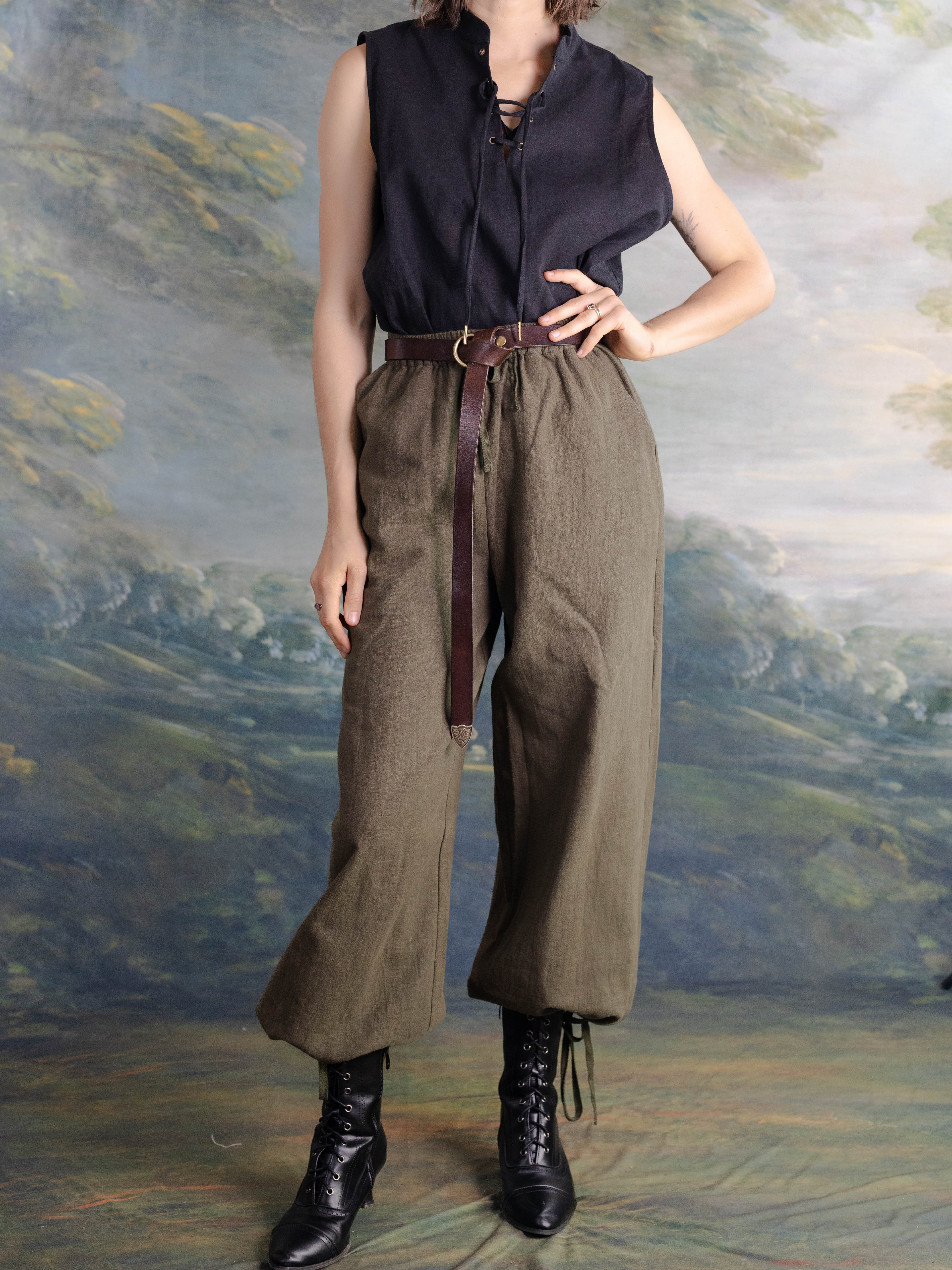 Linen Sleeveless Pirate Tank - Image 20