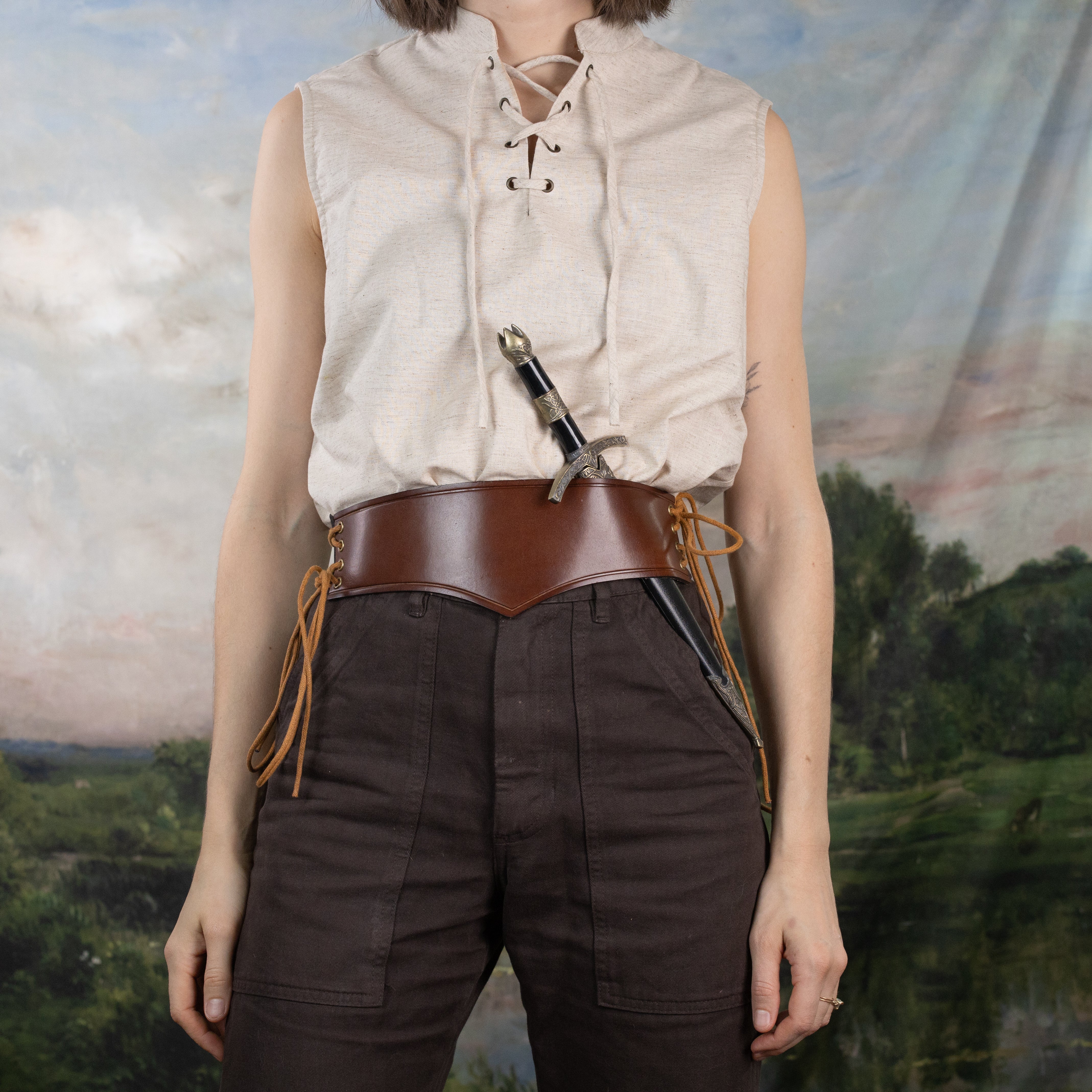 Linen Sleeveless Pirate Tank - Image 6