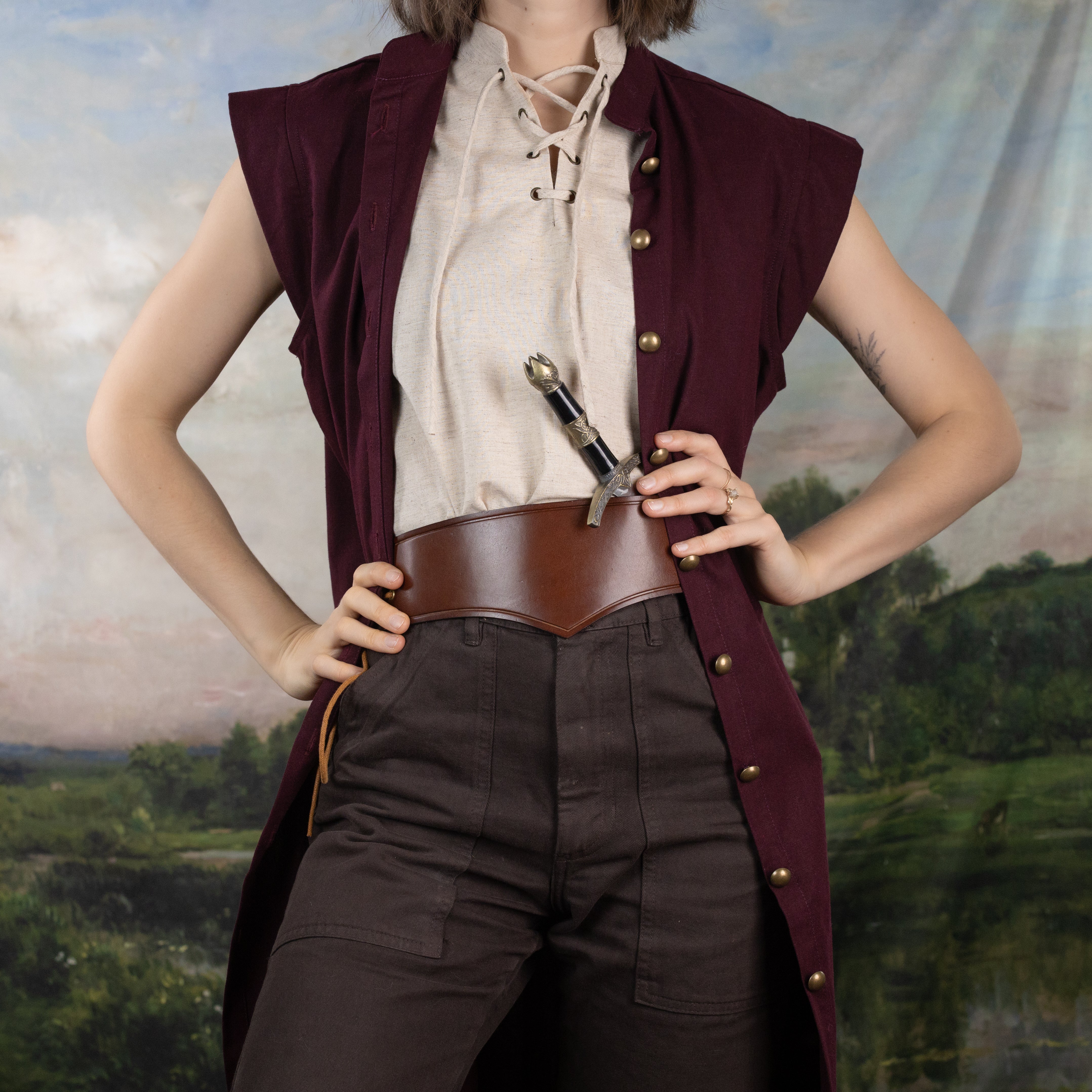 Linen Sleeveless Pirate Tank - Image 7