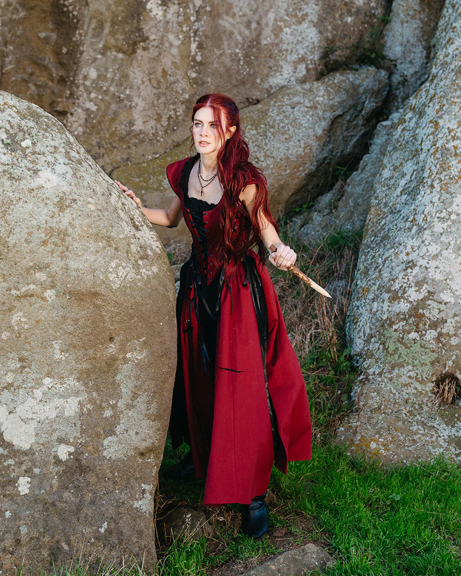 Red Vampire Slayer Corset Dress - Image 4