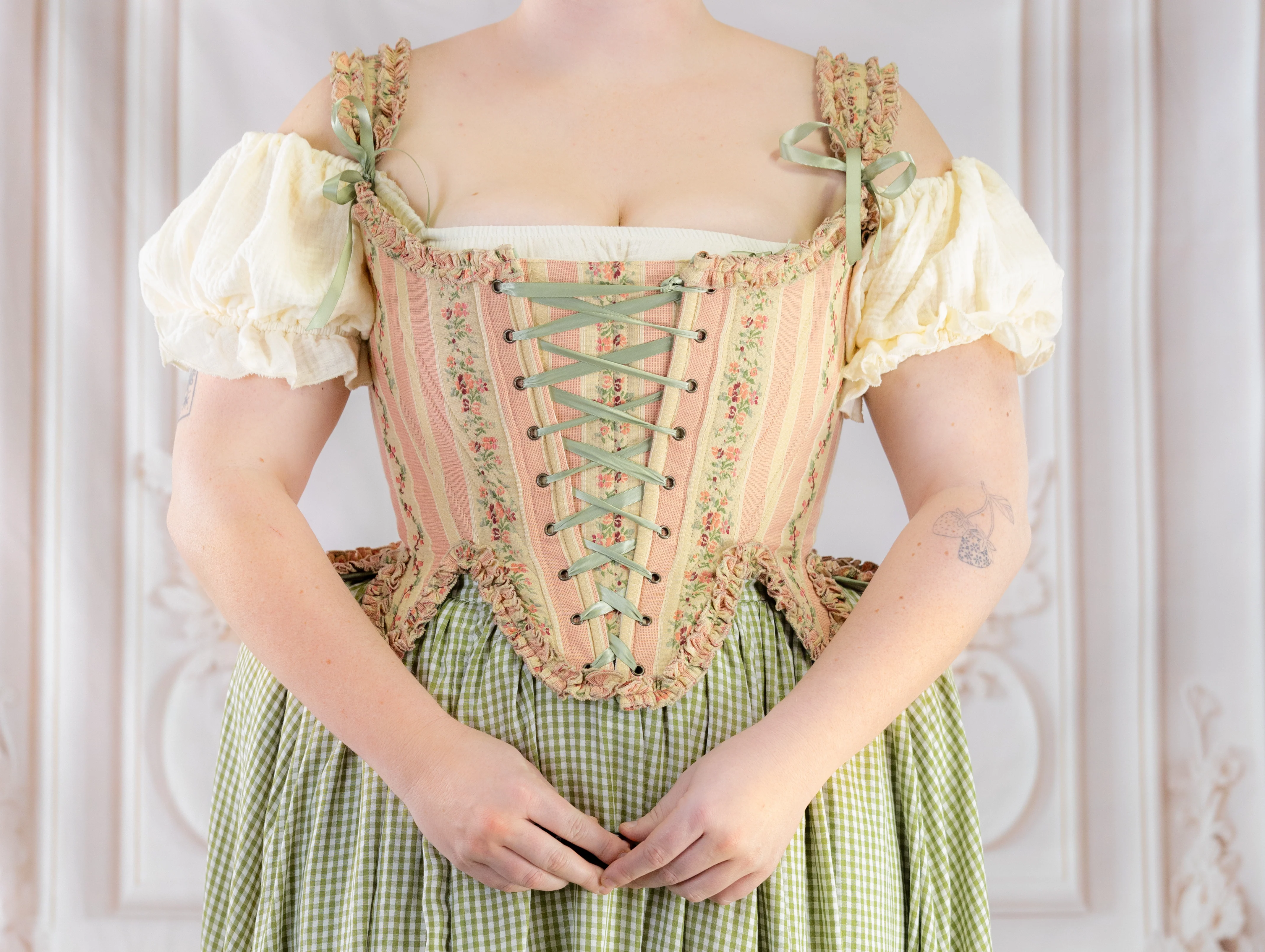Rococo Pink 18th Century Stays - Image 14