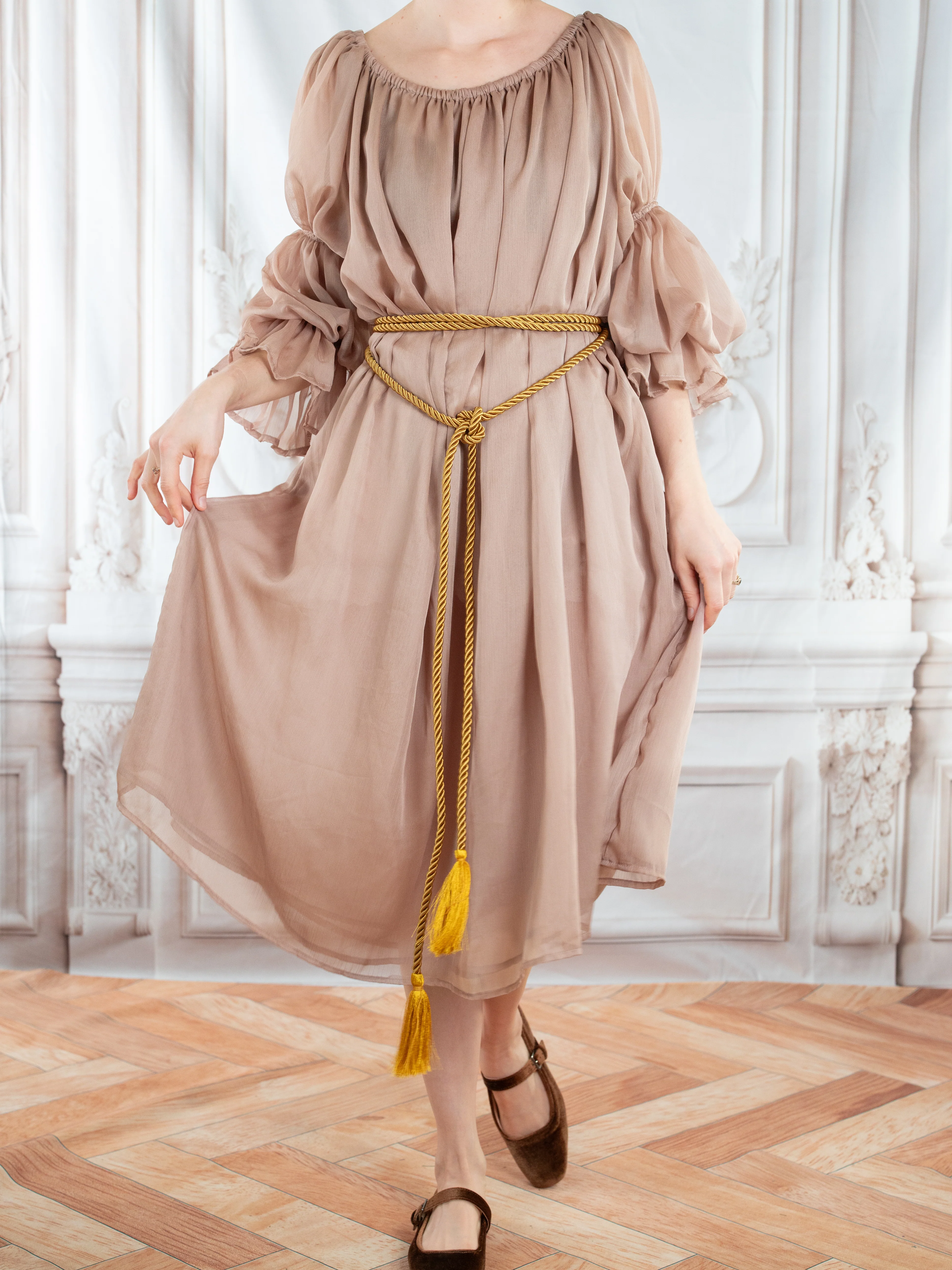 Rose Chiffon Chemise - Image 10