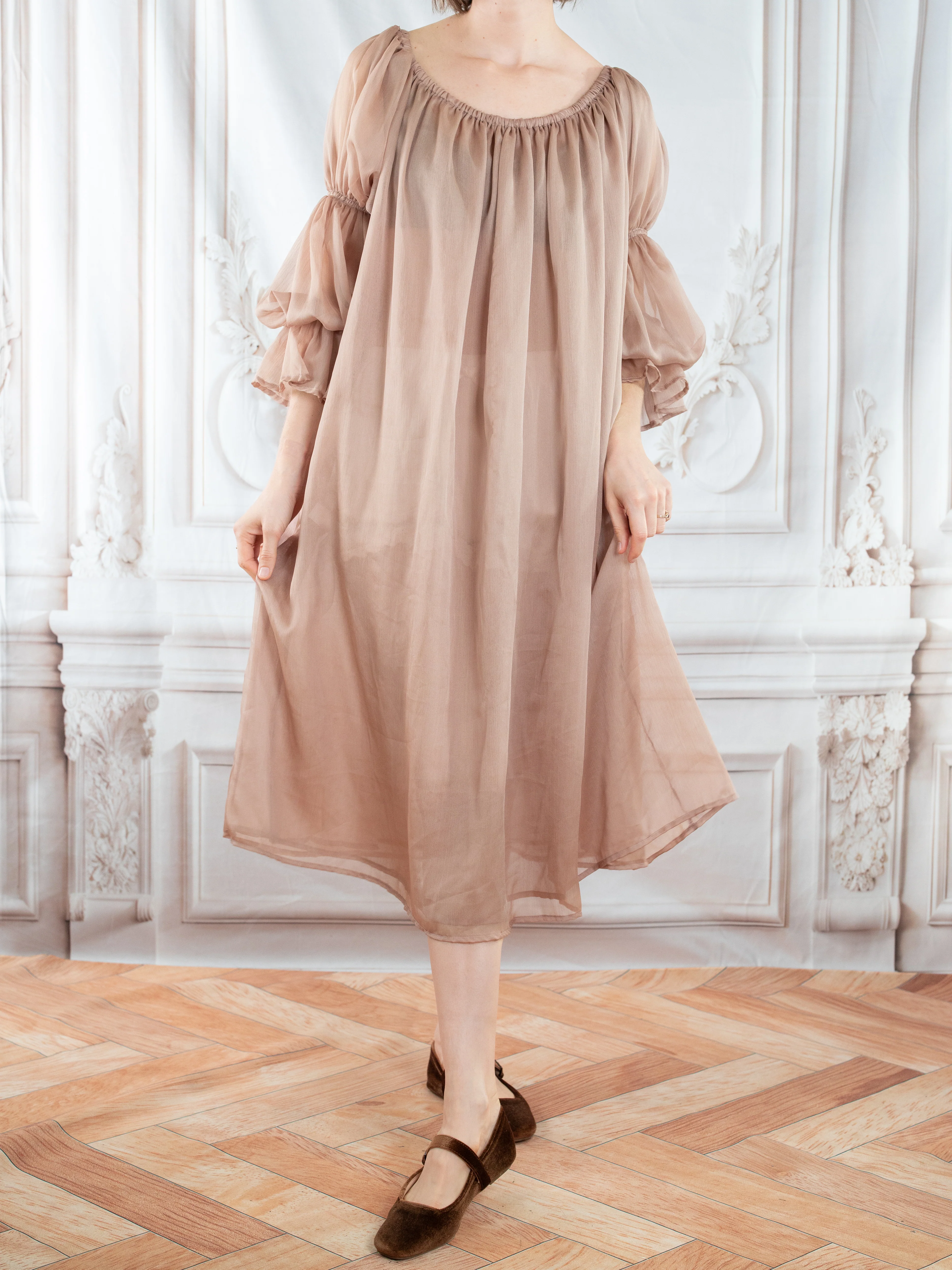 Rose Chiffon Chemise - Image 11