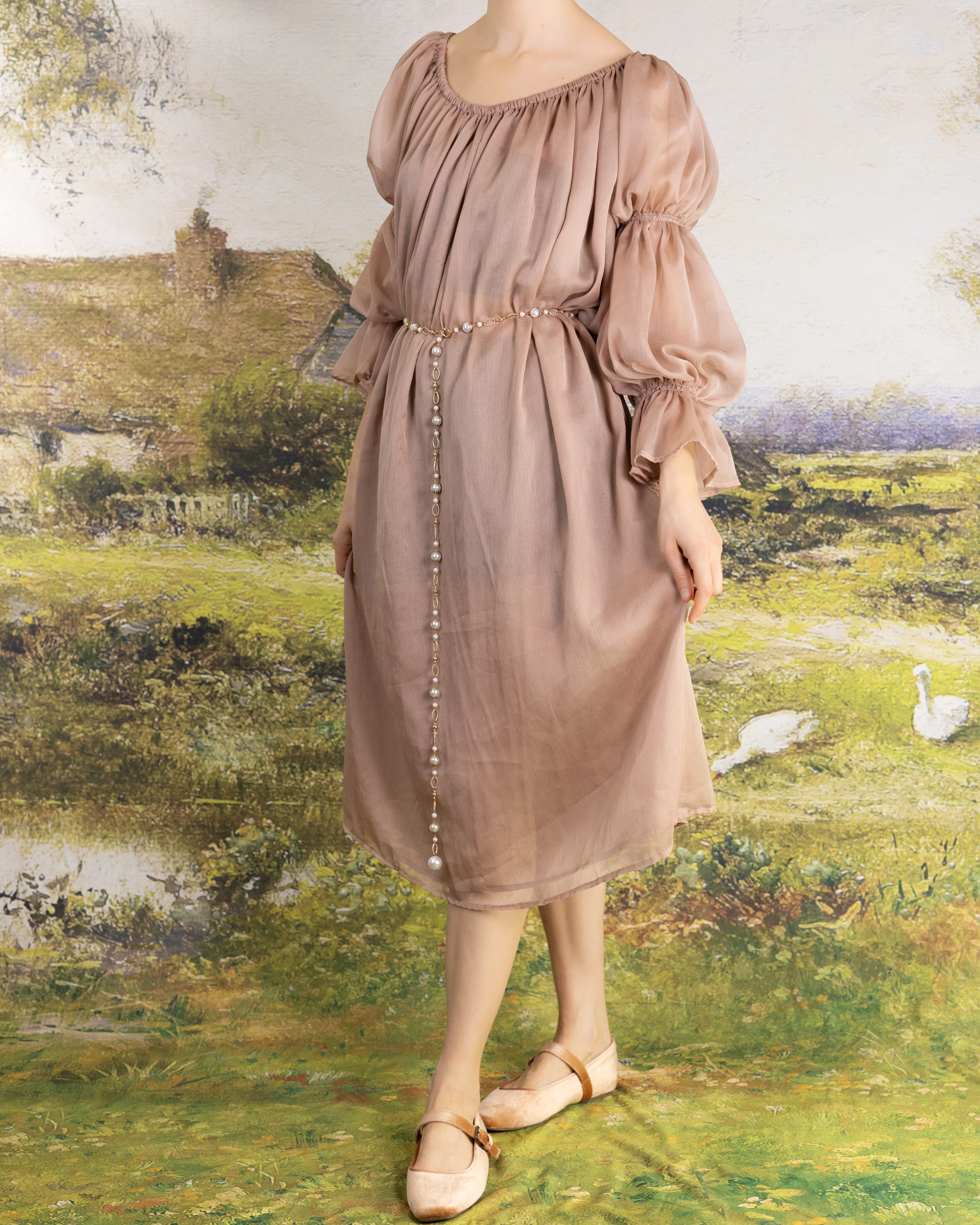 Rose Chiffon Chemise - Image 14