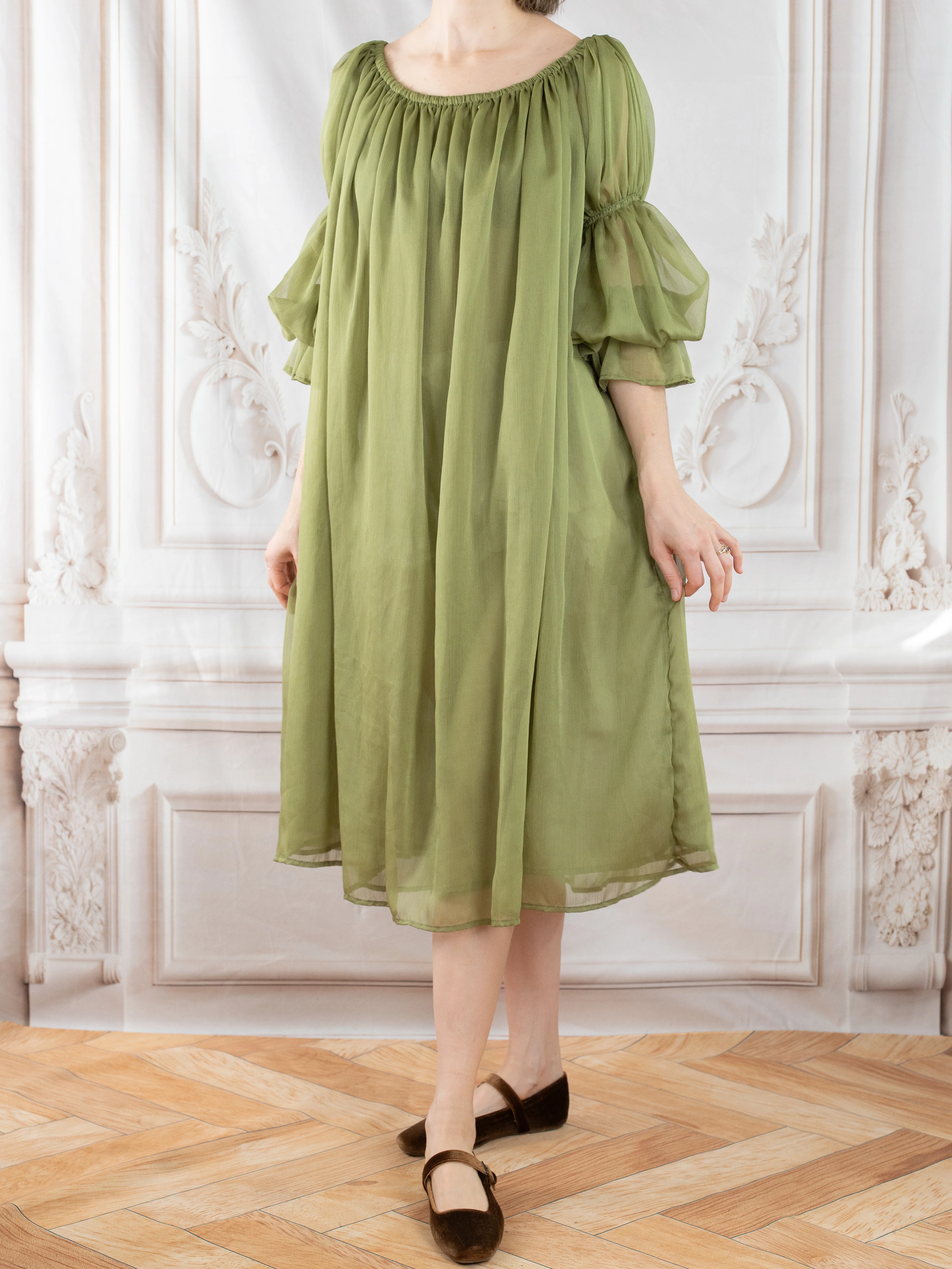 Sage Chiffon Chemise - Image 10