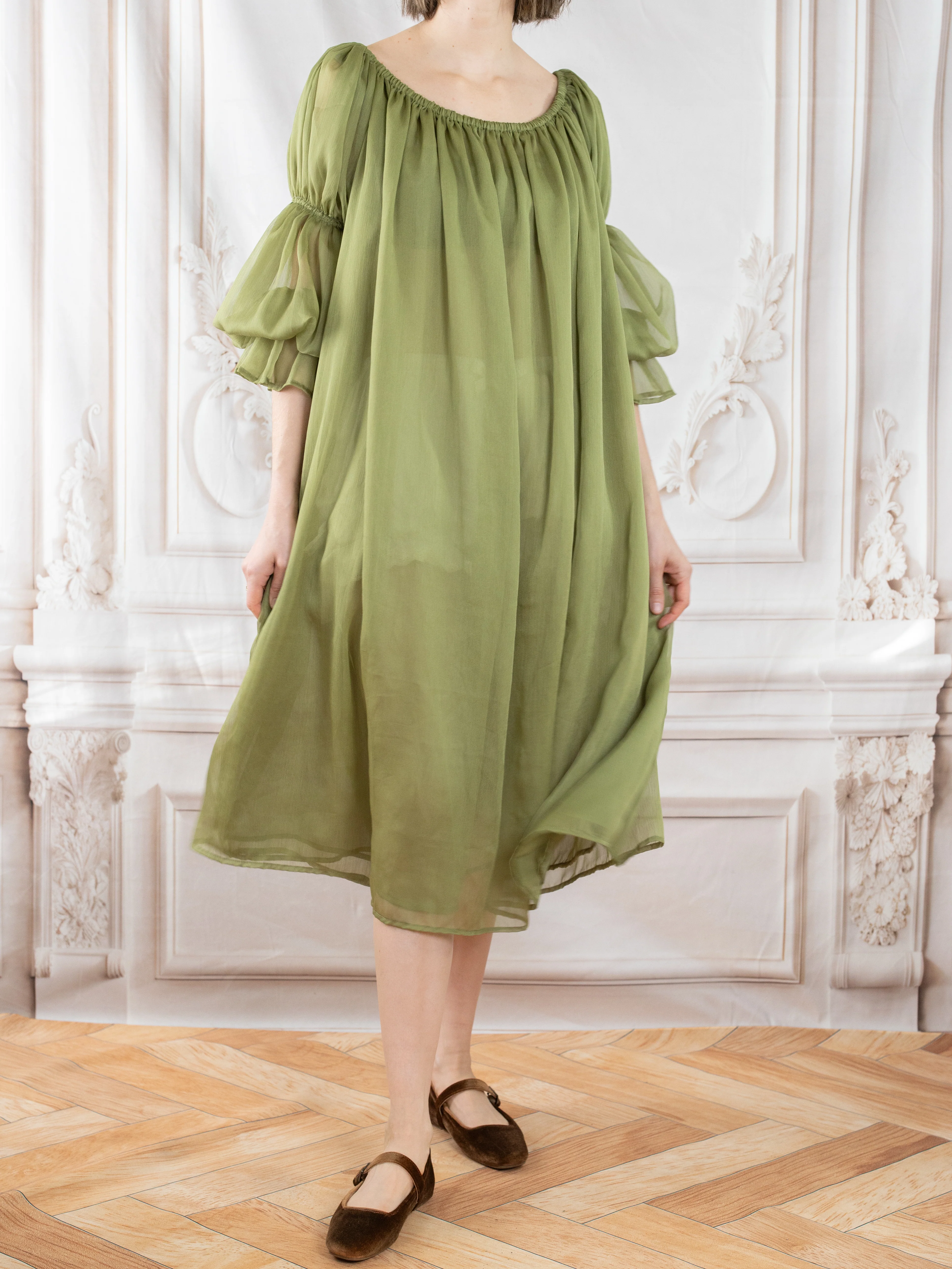 Sage Chiffon Chemise - Image 13