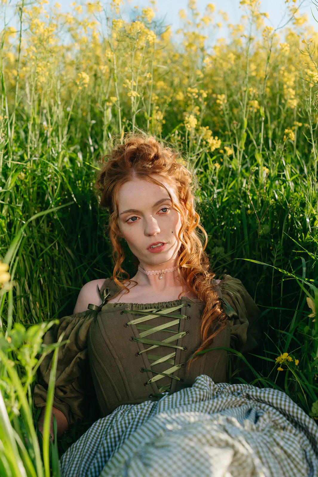 Sage Cotton Corset - Image 6