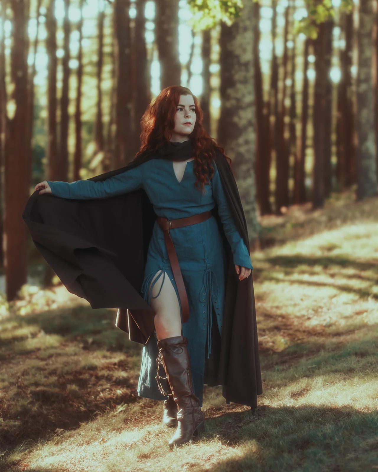 Teal Viking Dress - Image 13