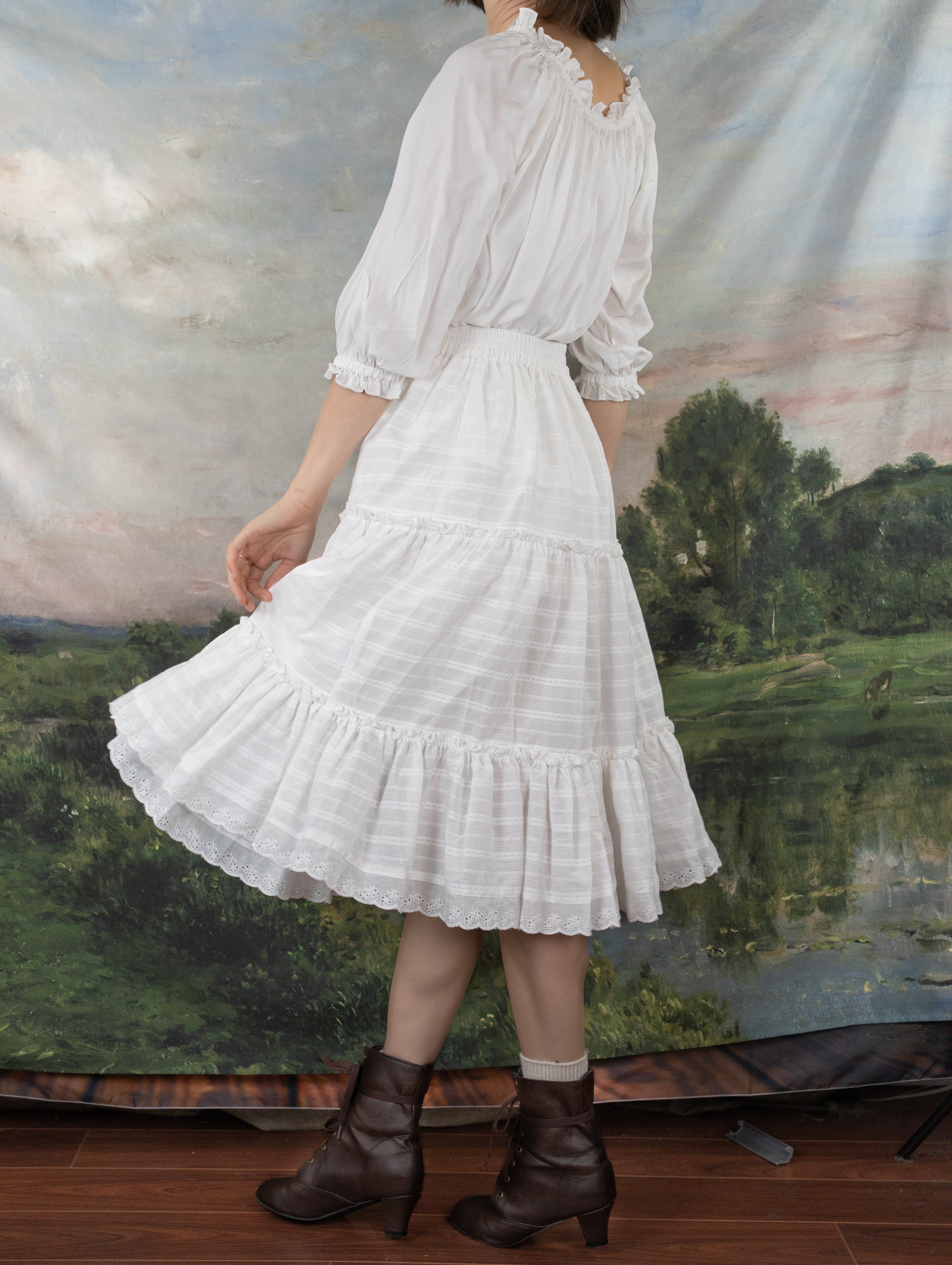 White Cotton Petticoat - Image 12